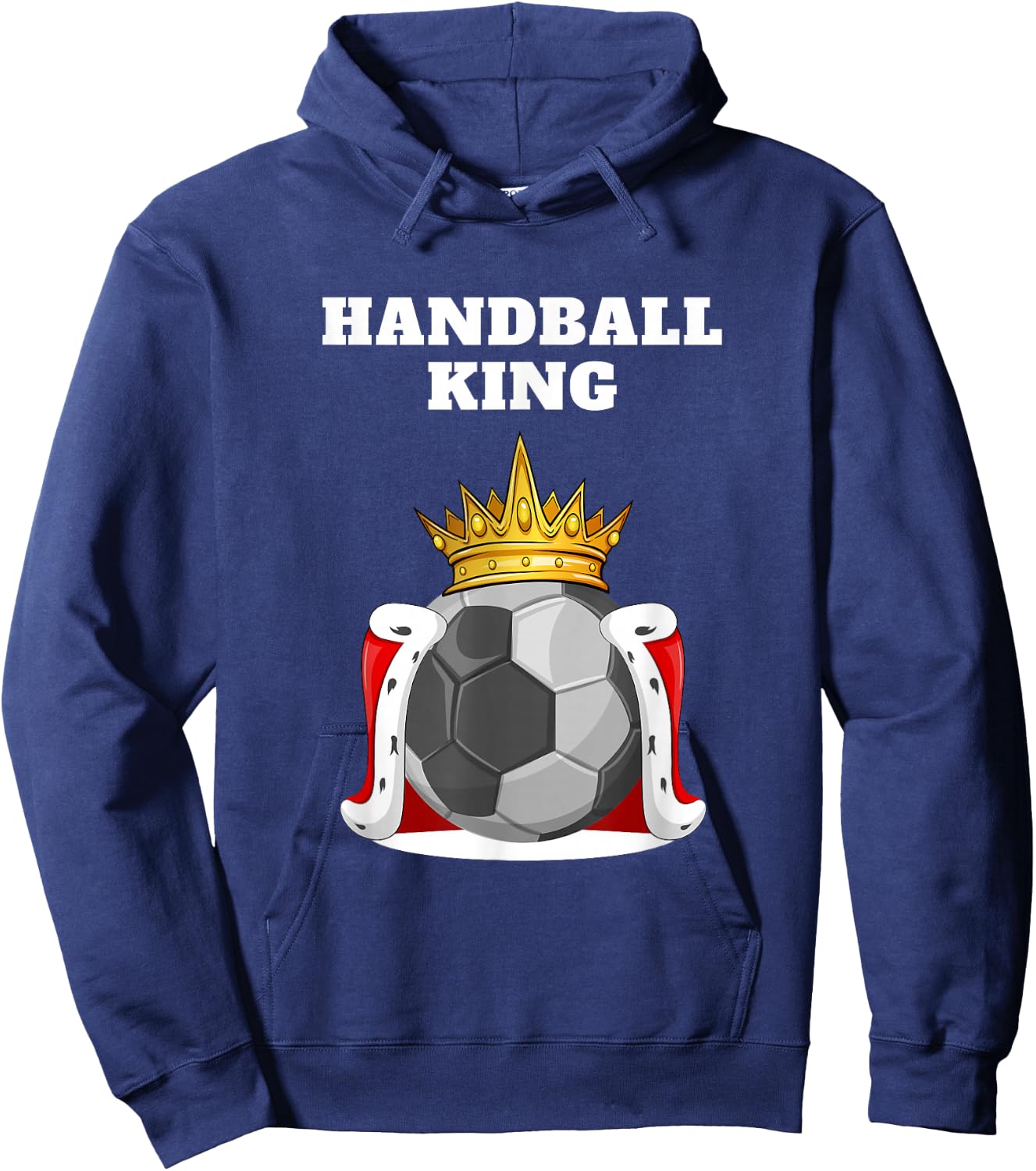 Handball Shirts for Boys | Boys Handball | Handball King | Black | Small | Short Sleeve Hoodie - Hoodie | Navy