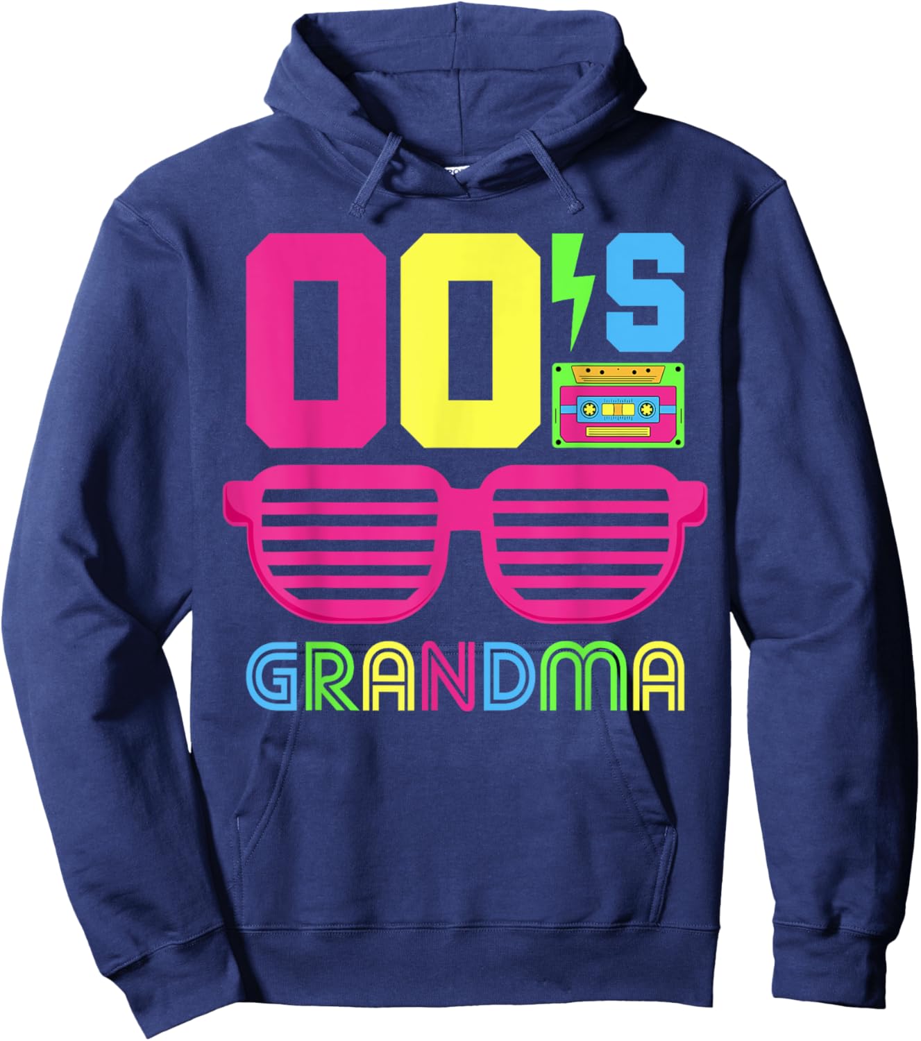 2000's Grandma Themed Party 00s Costume Early 2000s Outfit Hoodie - Hoodie | Navy