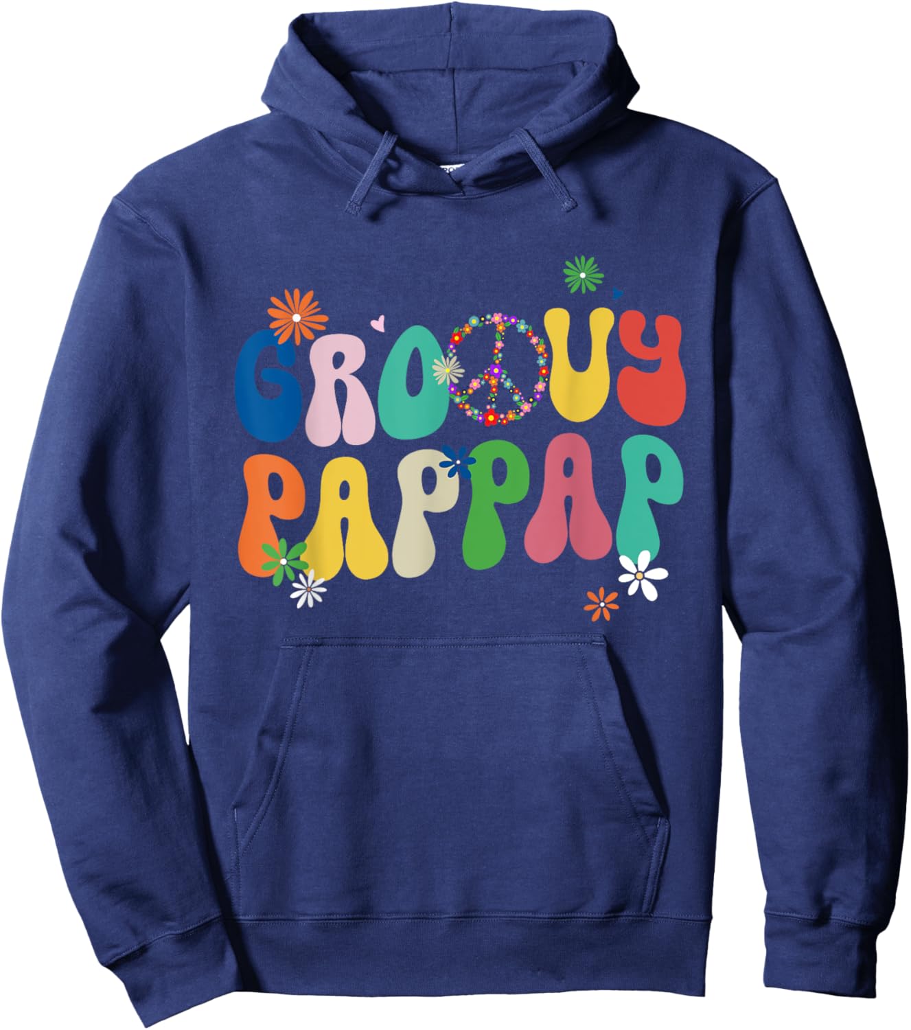 Retro Groovy Pap Pap Gifts For Father's Day Dad Grandpa Men Hoodie - Hoodie | Navy