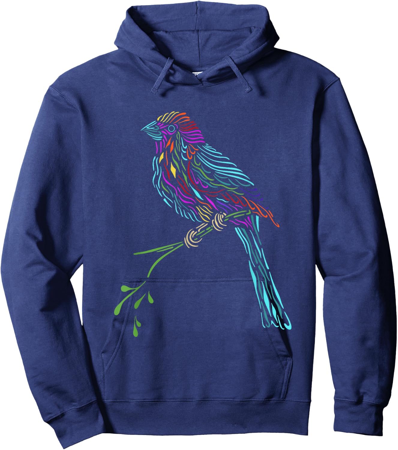 Birdwatcher Colourful Bird Watching Parrot Budgie Hoodie - Hoodie | Navy