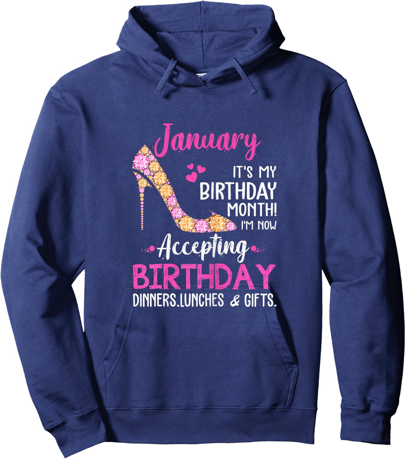 January It's my Birthday Month Women Mom Wife Gifts Hoodie - Hoodie | Navy