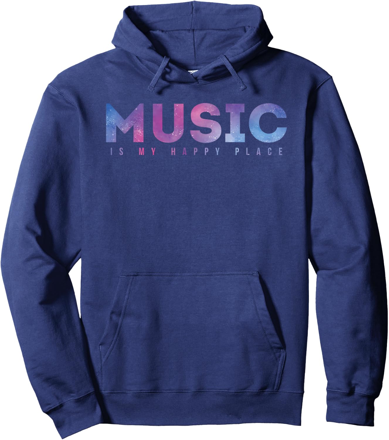 Music Is My Happy Place Hoodie - Hoodie | Navy