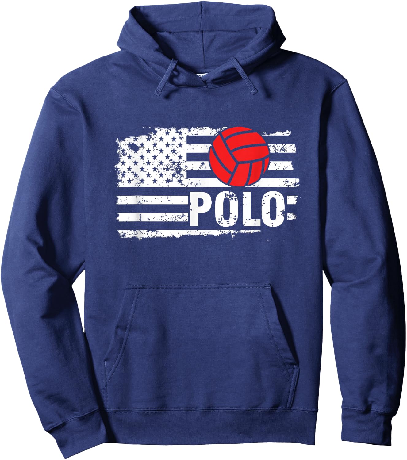 US Flag American Water Polo Swimming Pool Sports Hoodie - Hoodie | Navy
