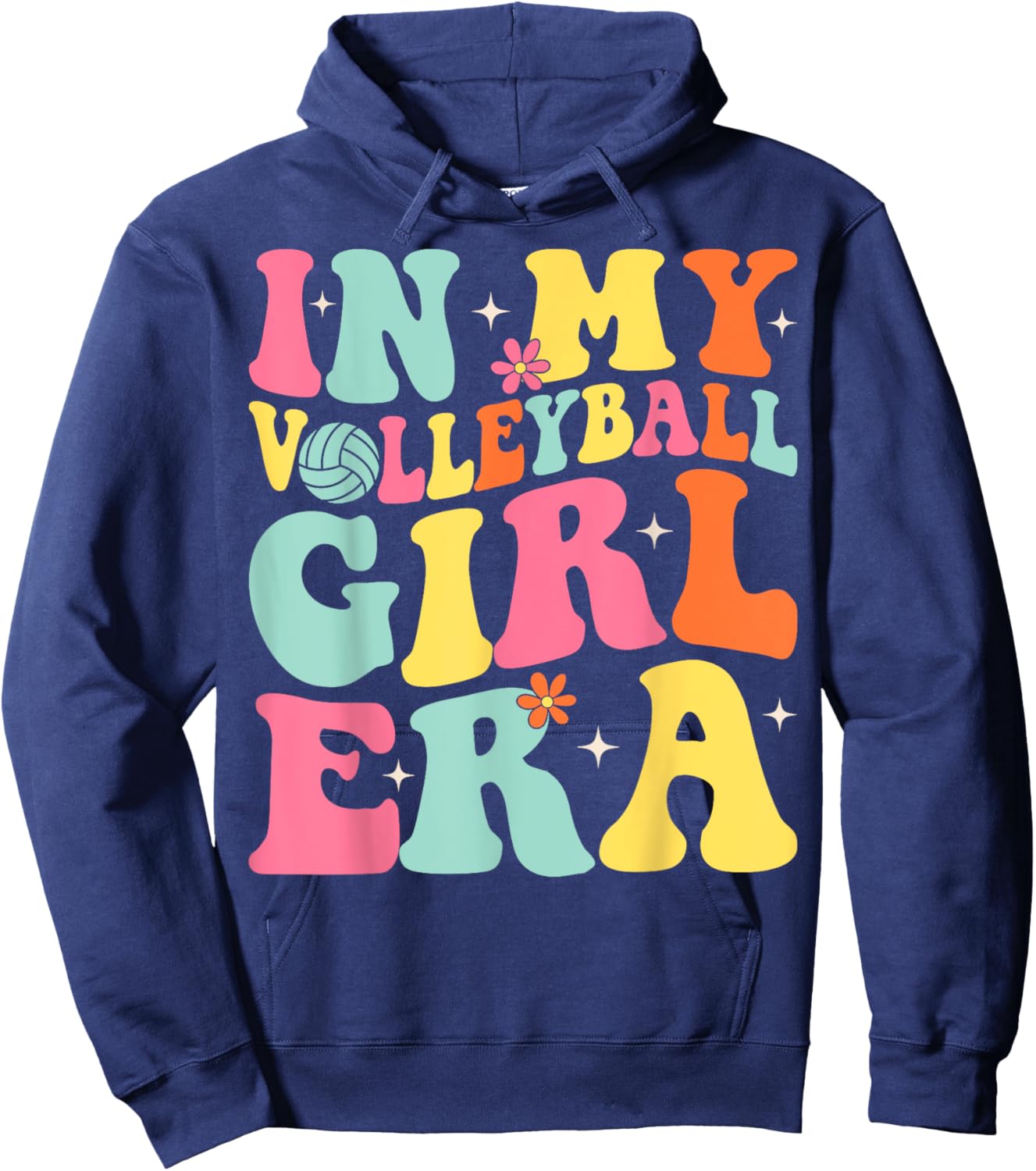 Groovy In My Volleyball Girl Era Hoodie - Hoodie | Navy