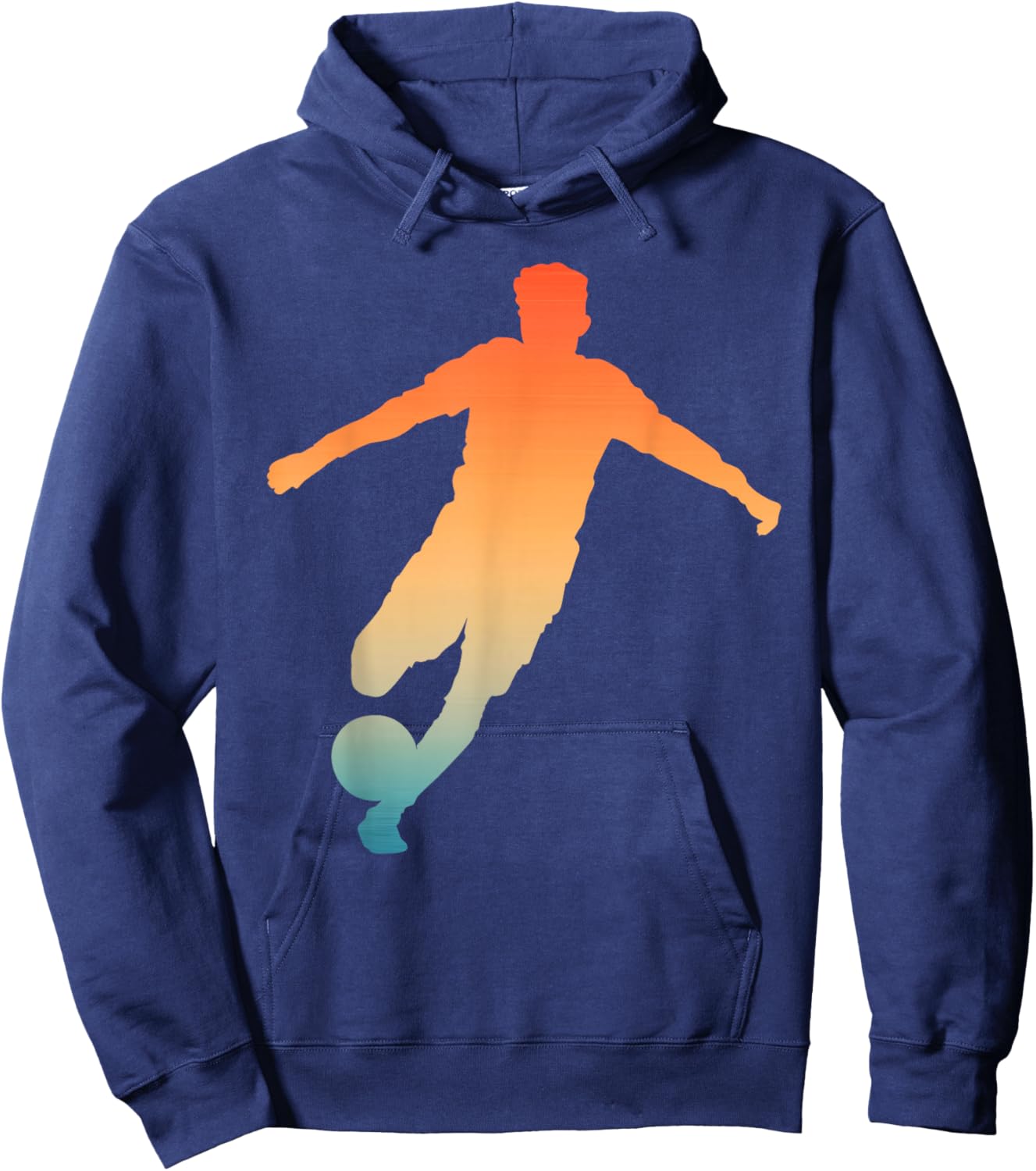 Silhouette Soccer Player Goalkeeper Lover Soccer Boy Hoodie - Hoodie | Navy