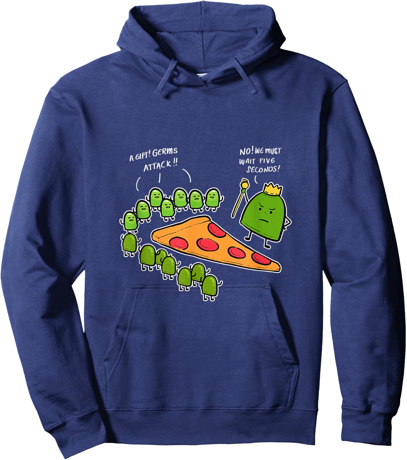 Five Second Rule Funny Foodie Hoodie - Hoodie | Navy