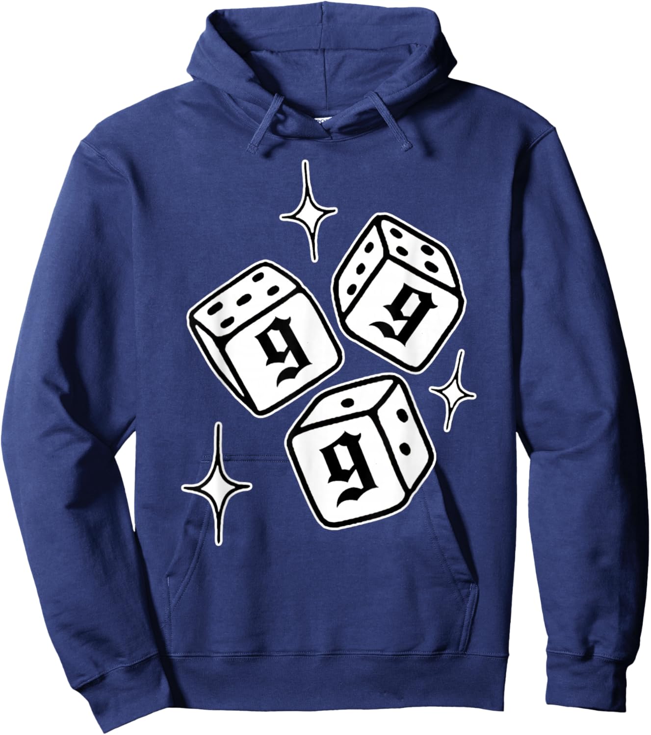 999 Angel Number Dice Stars Manifestation Hoodie - Hoodie | Navy