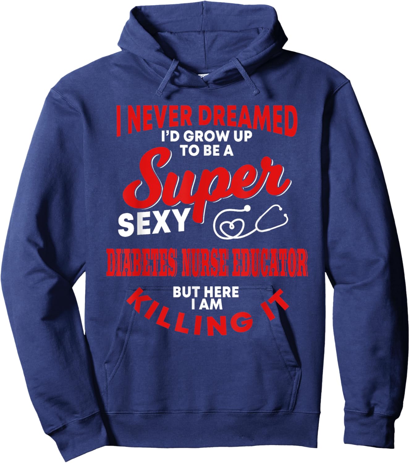 Funny Diabetes Nurse Educator Outfit Diabetic Patient Hoodie - Hoodie | Navy