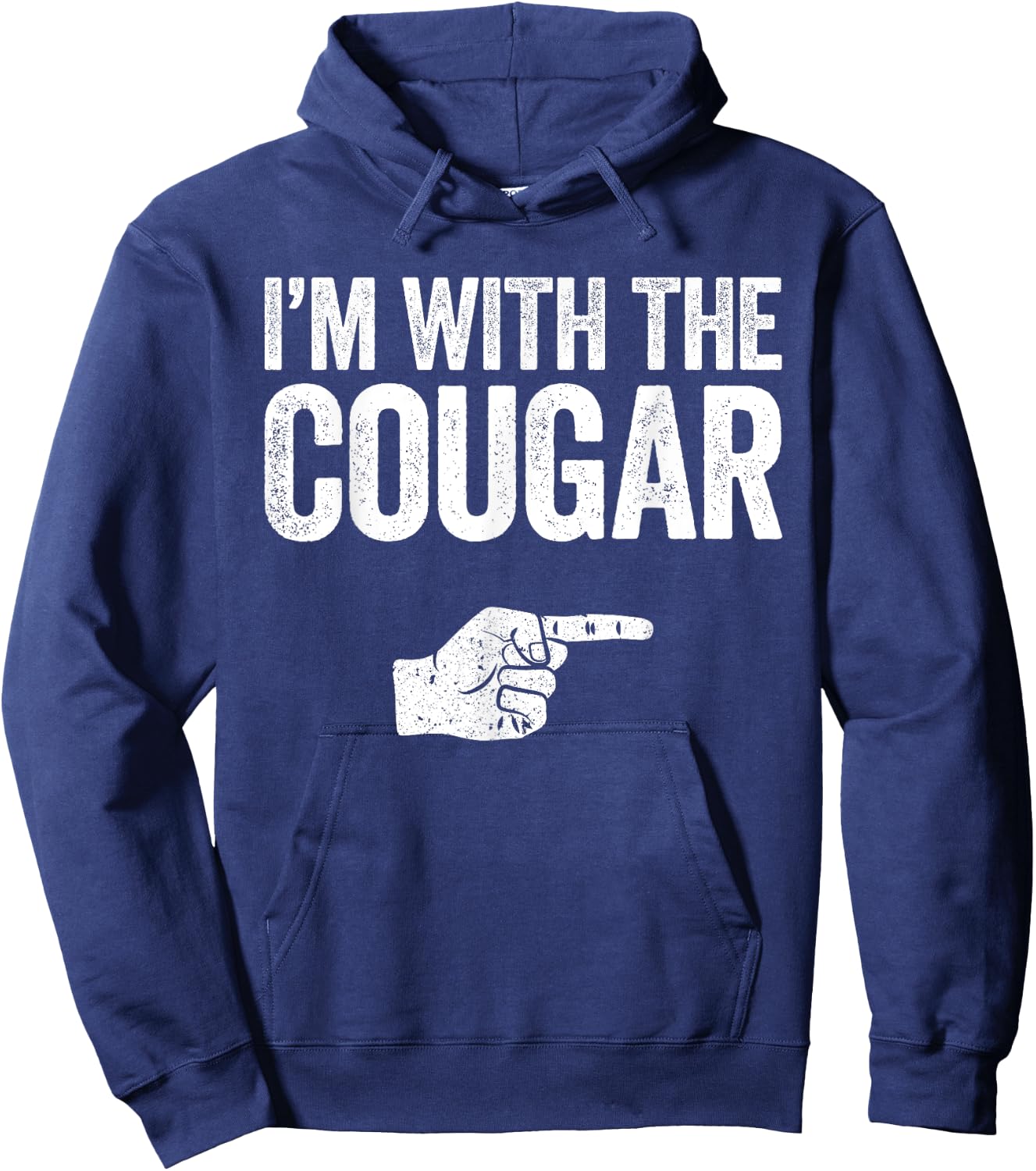 I'm With The Cougar Matching Cougar Costume Shirt Hoodie - Hoodie | Navy