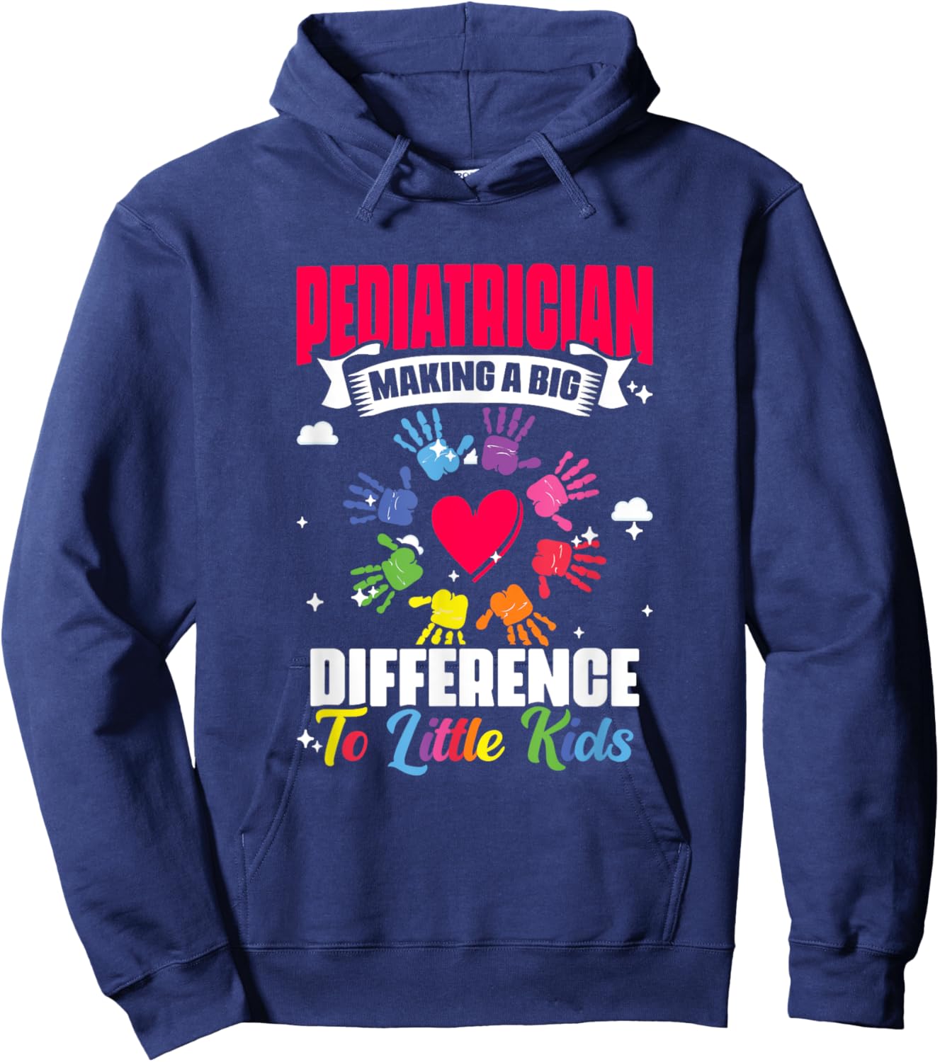 Pediatrician Difference Pediatrician Nurse Peds Pediatric Hoodie - Hoodie | Navy