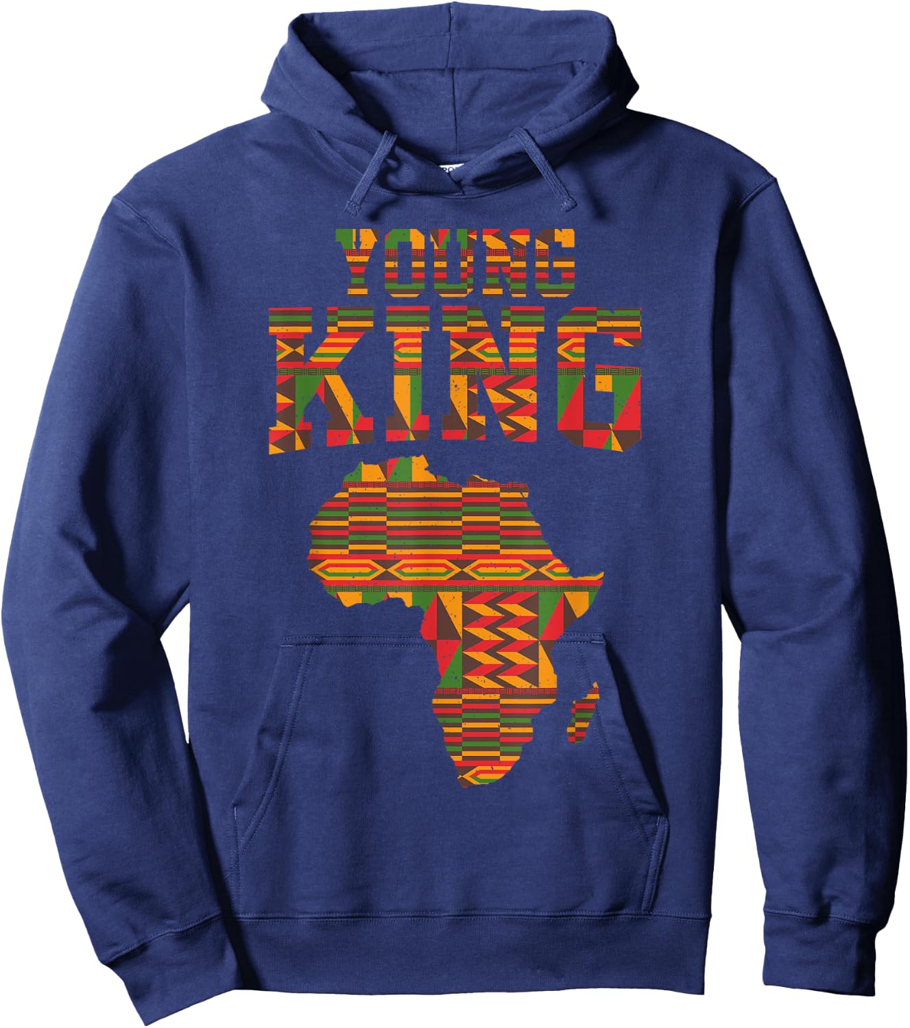 African King Art For Boys Toddlers African Print Kente Cloth Hoodie - Hoodie | Navy