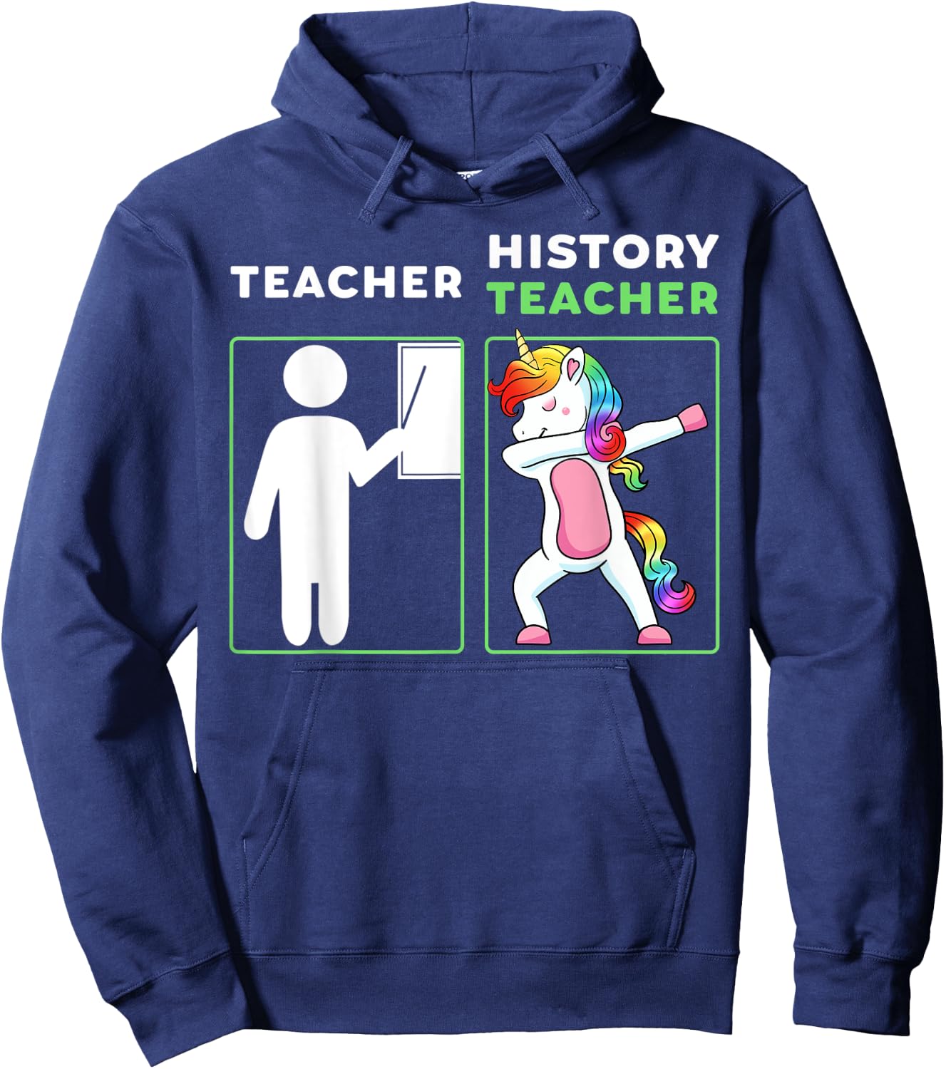 History Teacher Dabbing Professor Educator Unicorn Hoodie - Hoodie | Navy