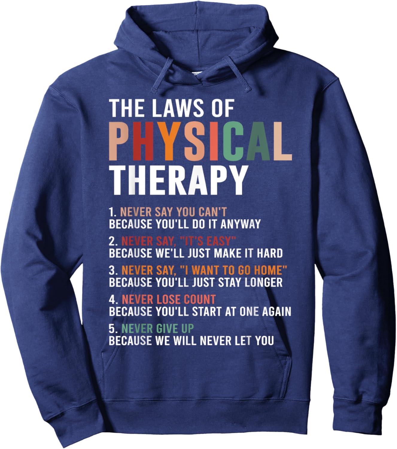 The Laws Of Physical Therapy – Physical Therapist Hoodie - Hoodie | Navy