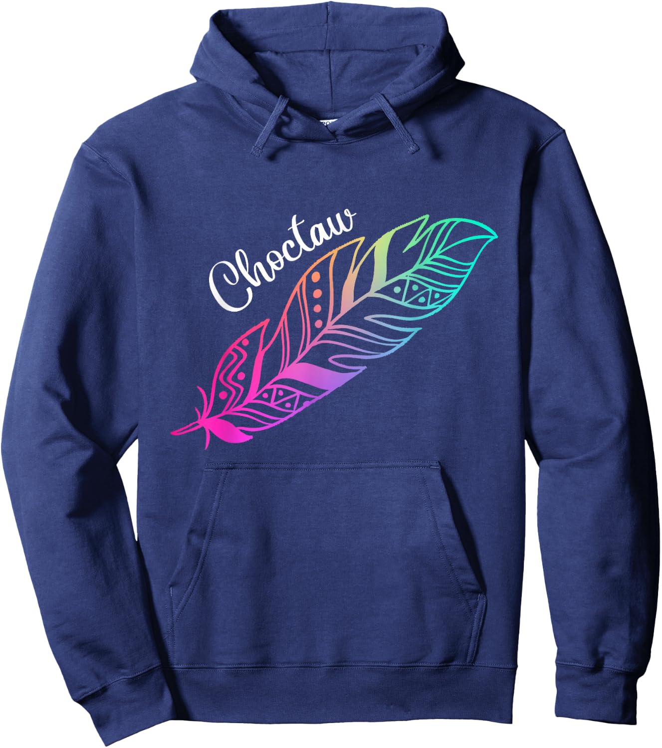 Indigenous Feather Native American Choctaw Tribe Hoodie - Hoodie | Navy