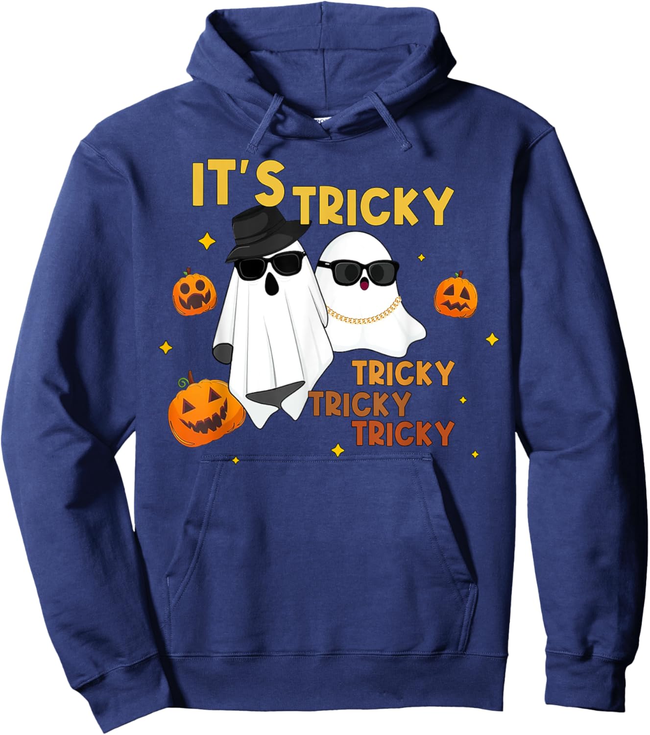 It's Tricky Tricky Tricky Funny Ghost Boo Halloween Hoodie - Hoodie | Navy