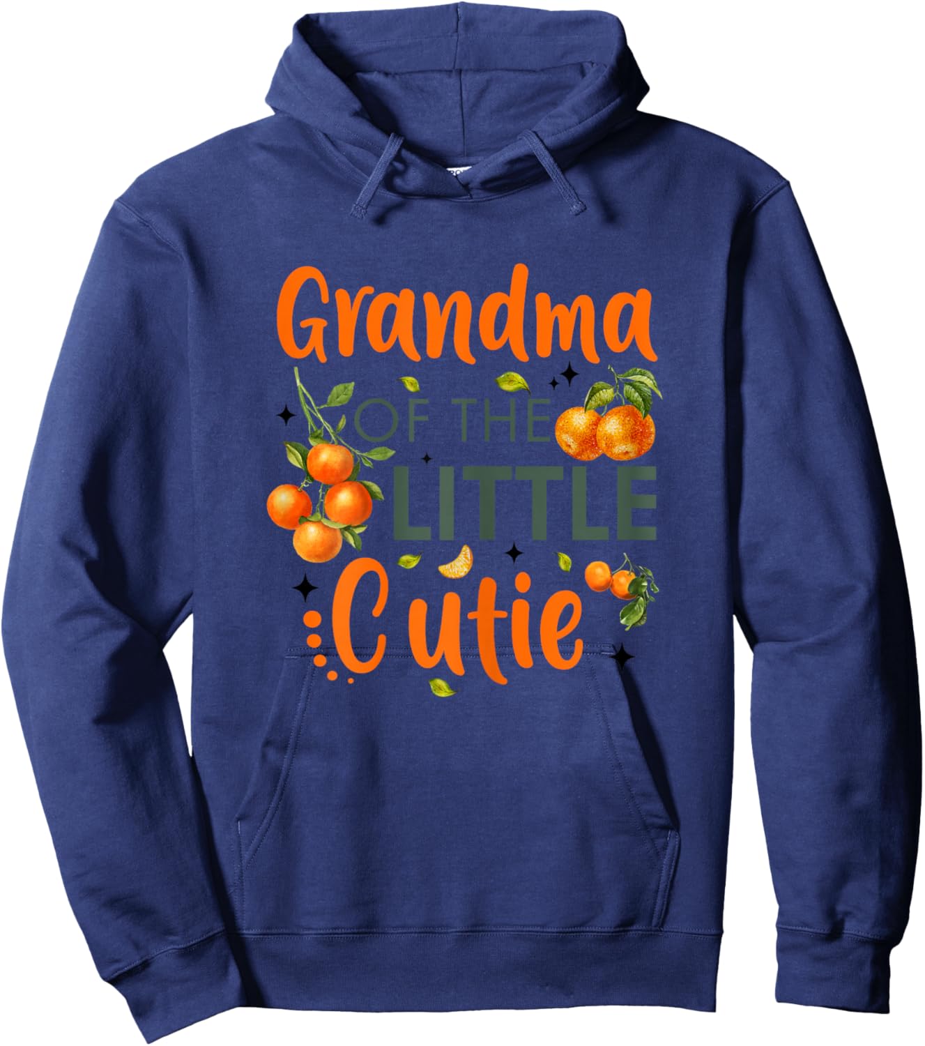 Grandma Of The Little Cutie Orange 1st Birthday Party Hoodie - Hoodie | Navy