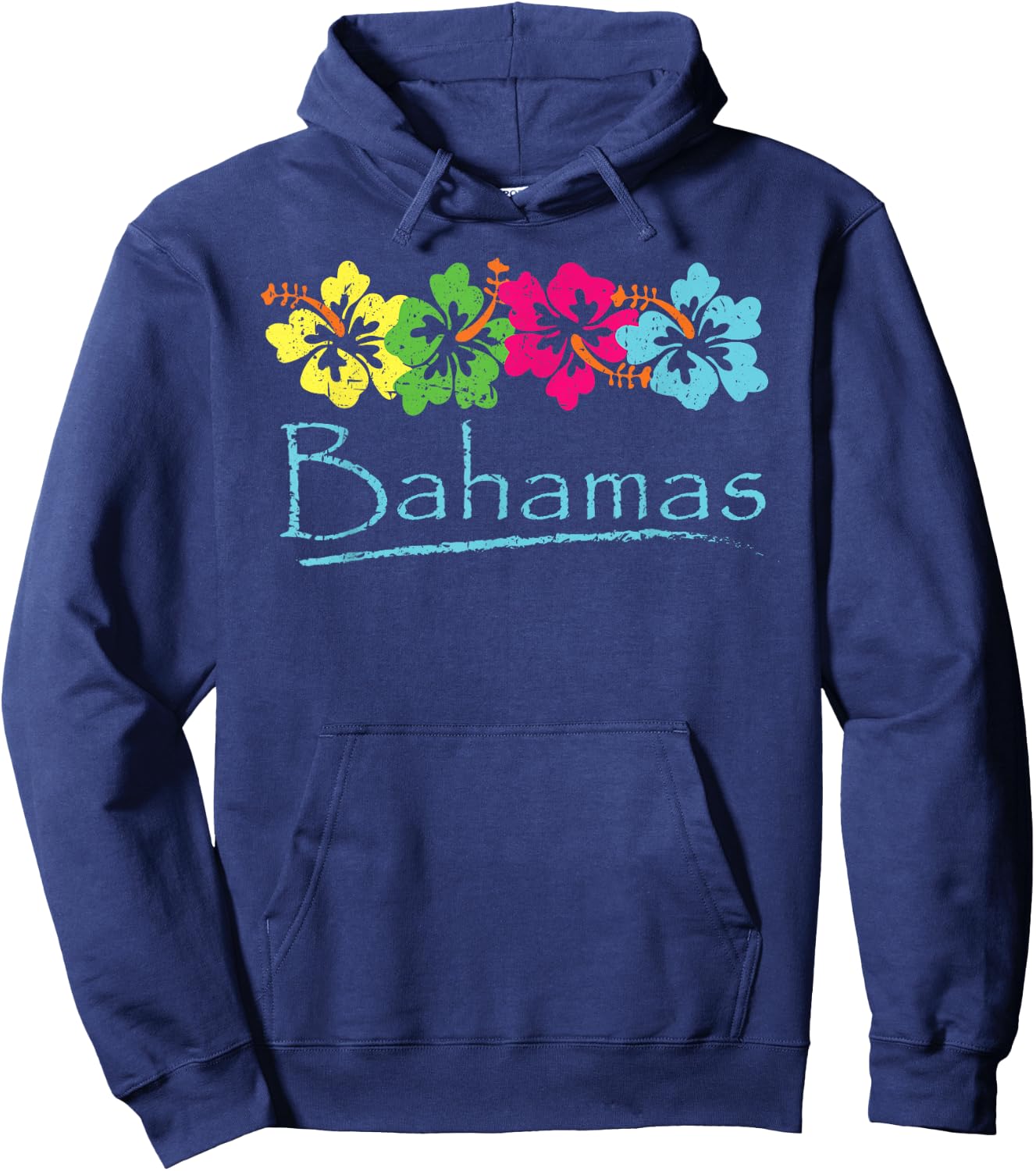Bahamas Exotic Tropical Beach and Vacation Vintage Print Small Hoodie - Hoodie | Navy