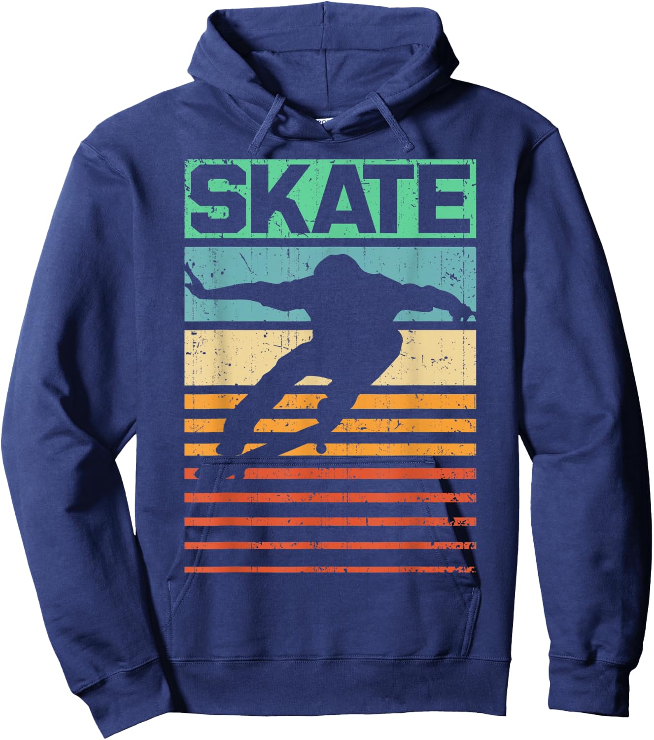 Skateboard Skate Retro Skateboarding Skateboarder Skater Hoodie - Hoodie | Navy
