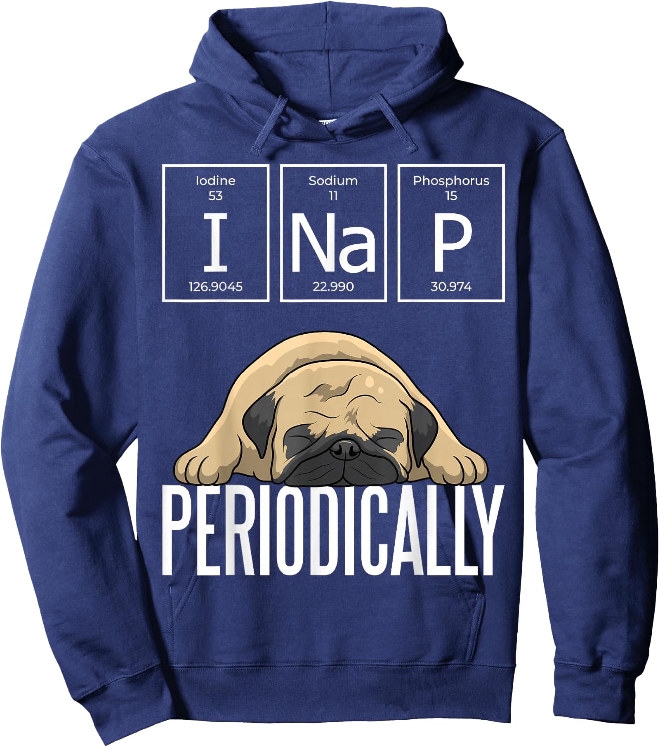 Pug Puggie-Dog Hoodie - Hoodie | Navy