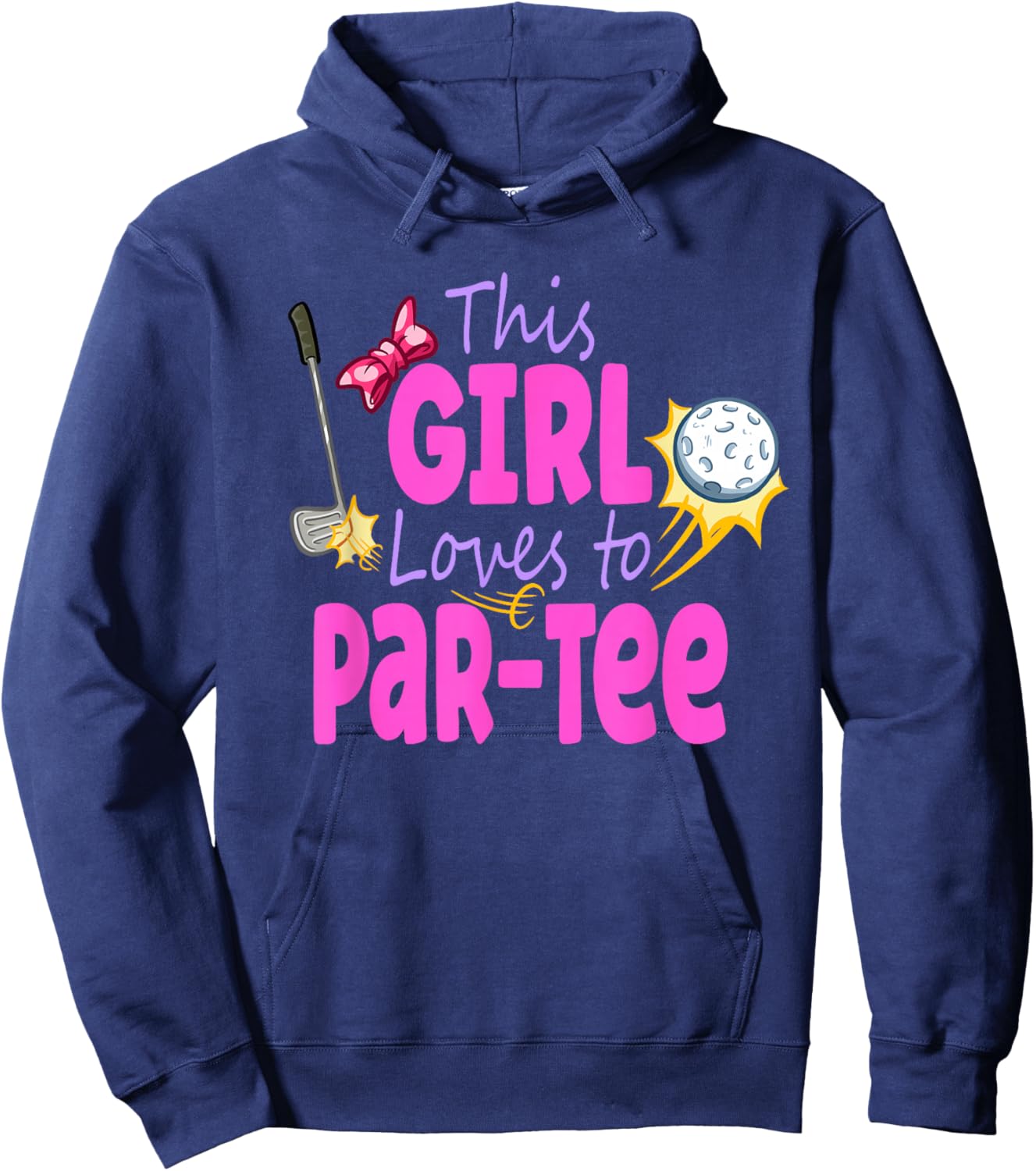 Girls Golf Shirt Birthday Golf Women Golf Player Hoodie - Hoodie | Navy