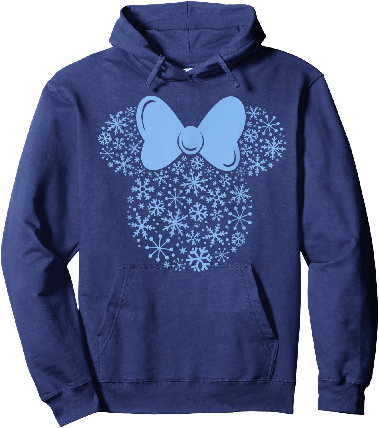 Disney Minnie Mouse Blue Snowflakes Icon Holiday Hoodie - Hoodie | Navy