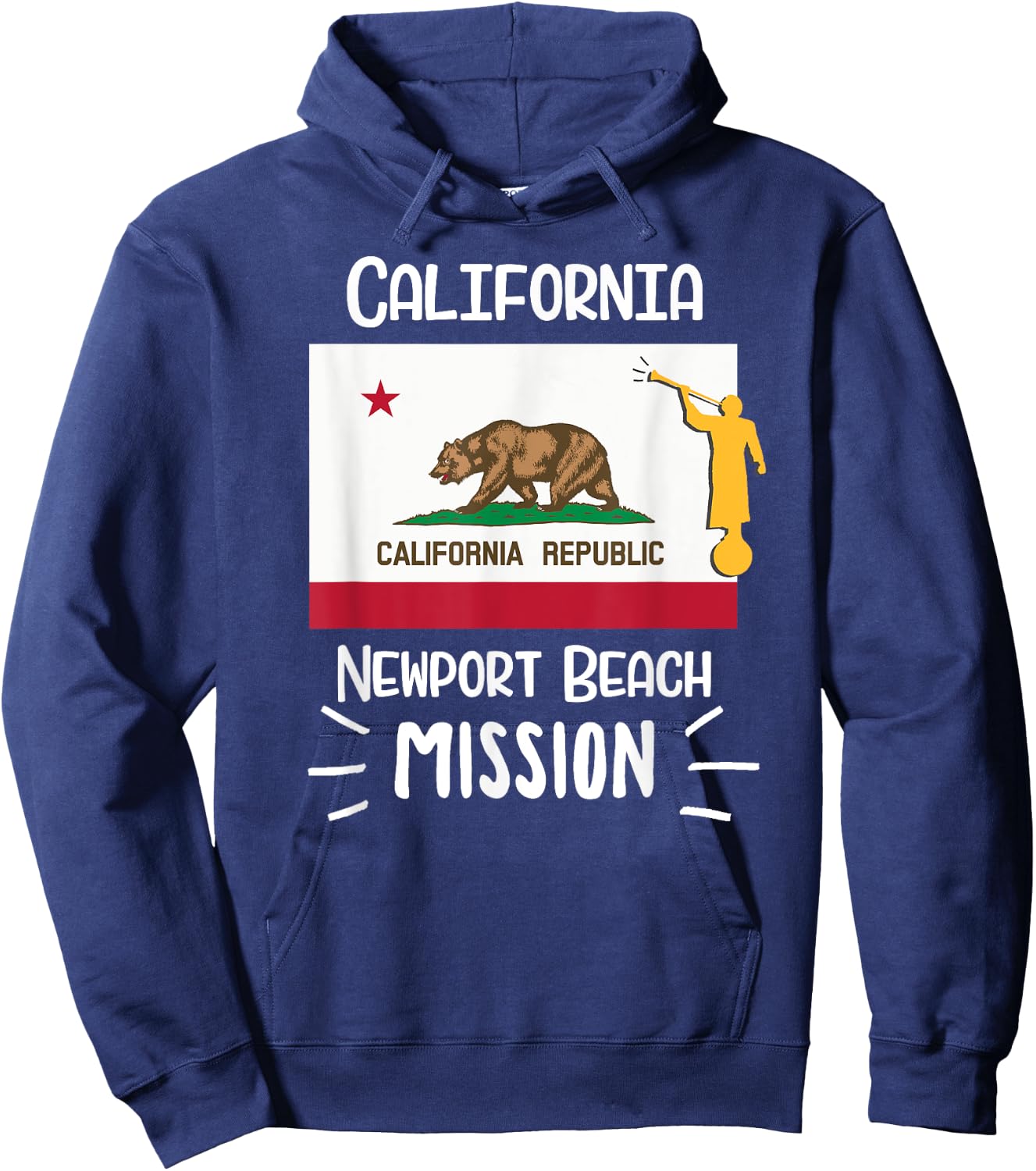 California Newport Beach Mormon LDS Mission Missionary Gift Women Girls Kids Hoodie - Hoodie | Navy