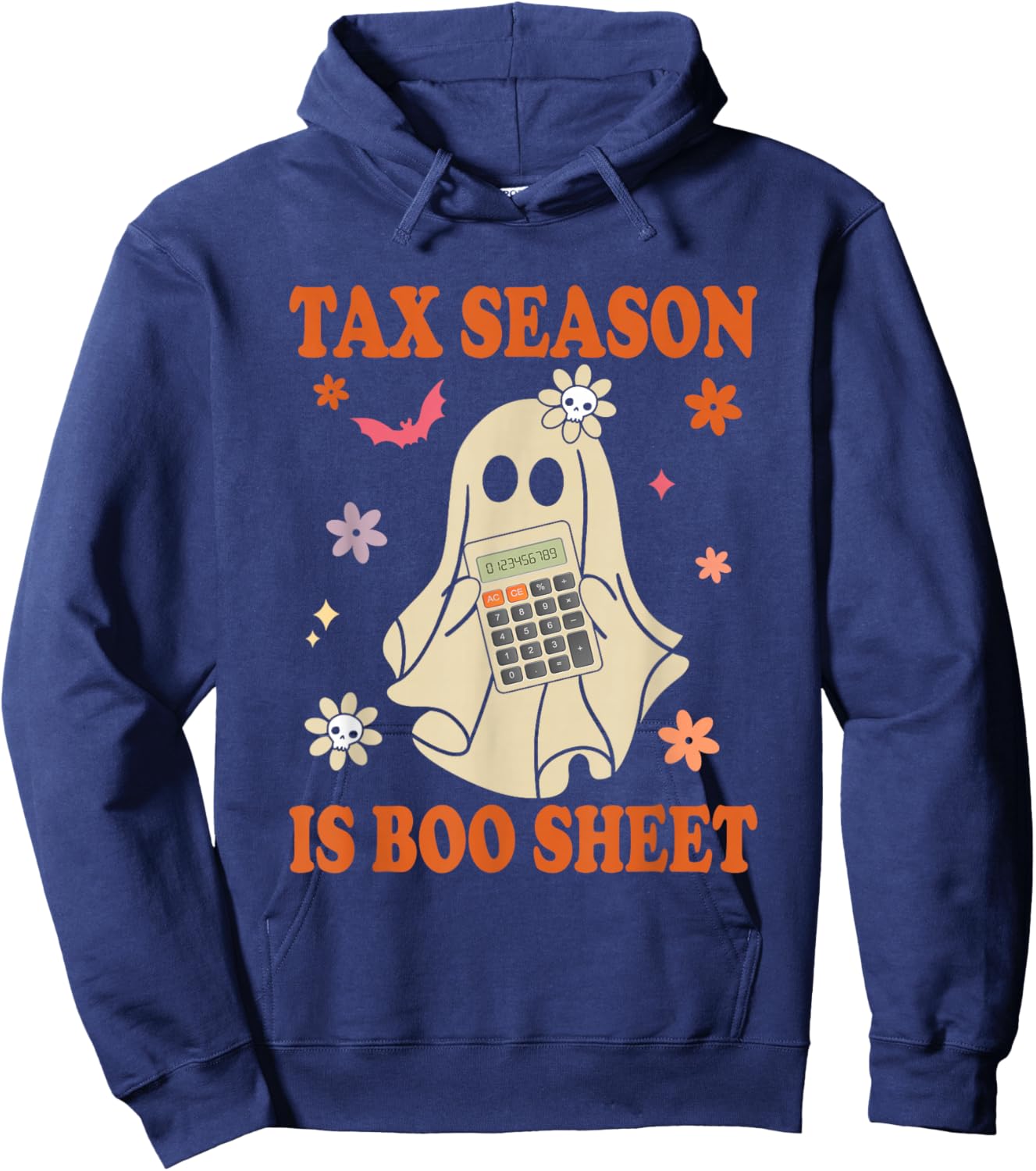 Funny Accountant Tax Season Is Boo Sheet CPA Halloween Ghost Hoodie - Hoodie | Navy