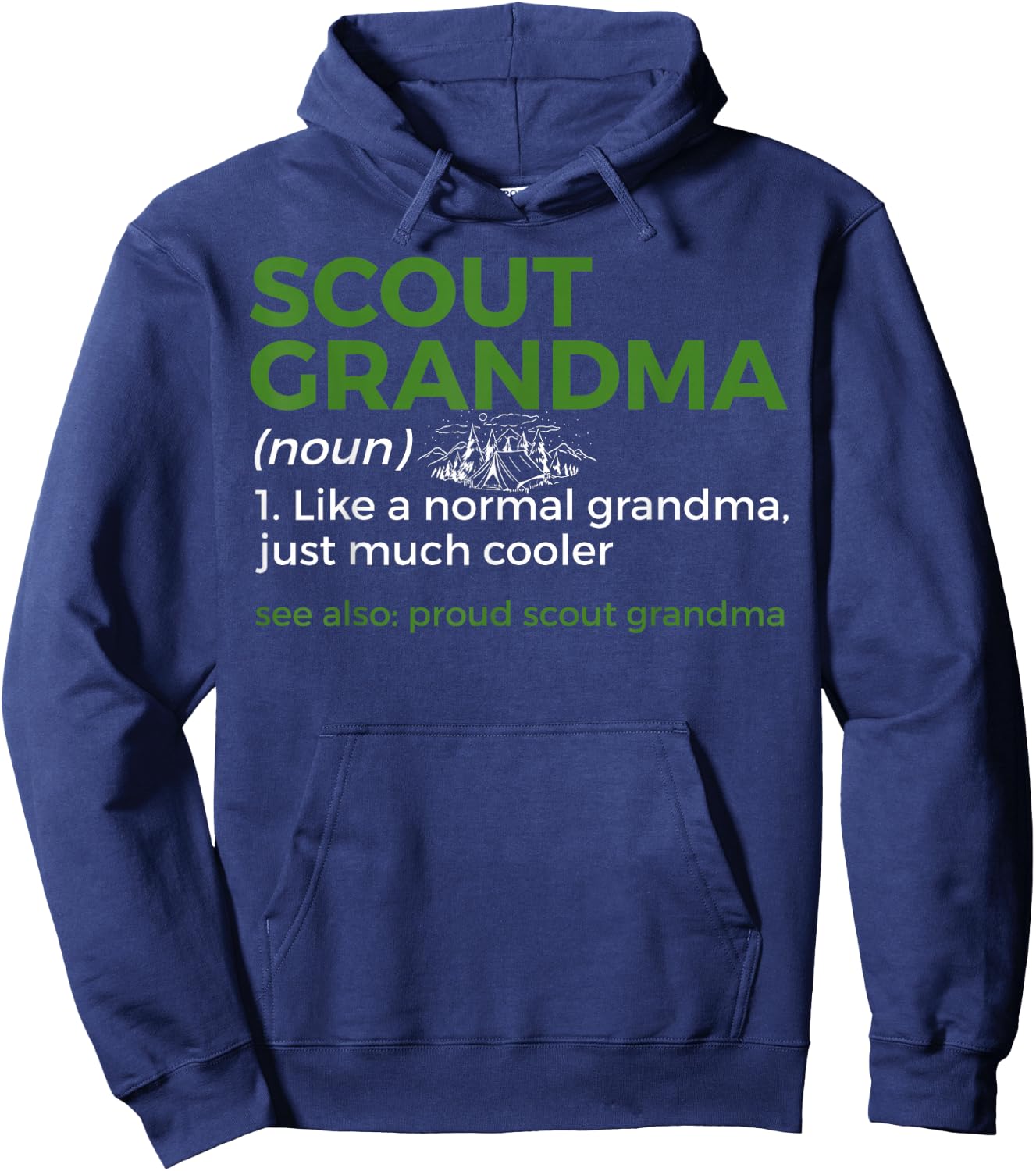 Scouting Funny Scout Grandma Definition Proud Scout Grandma Hoodie - Hoodie | Navy