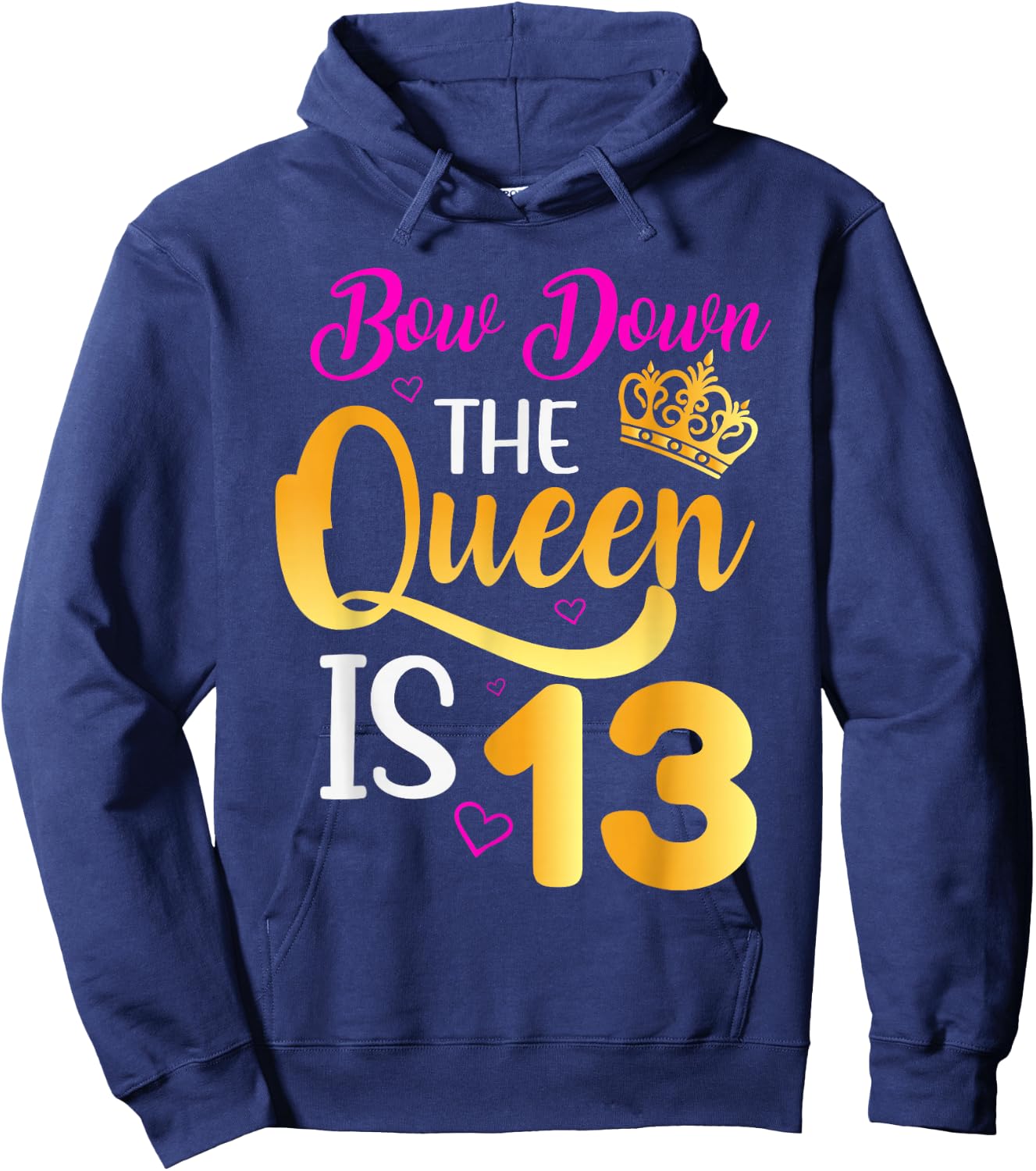 13th Birthday Girls 13 Years Official Teenager Birthday Hoodie - Hoodie | Navy