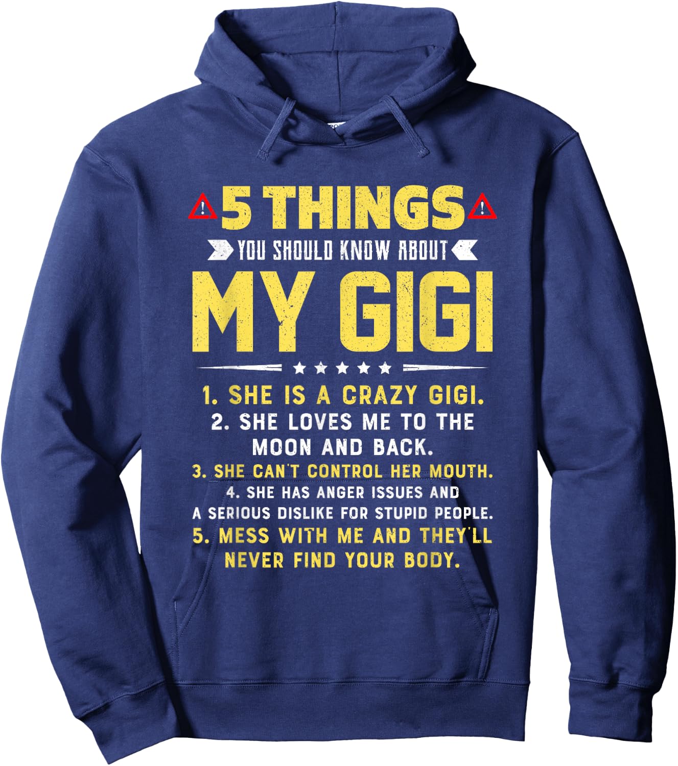 5 Things You Should Know About My Gigi Grandkids Hoodie - Hoodie | Navy
