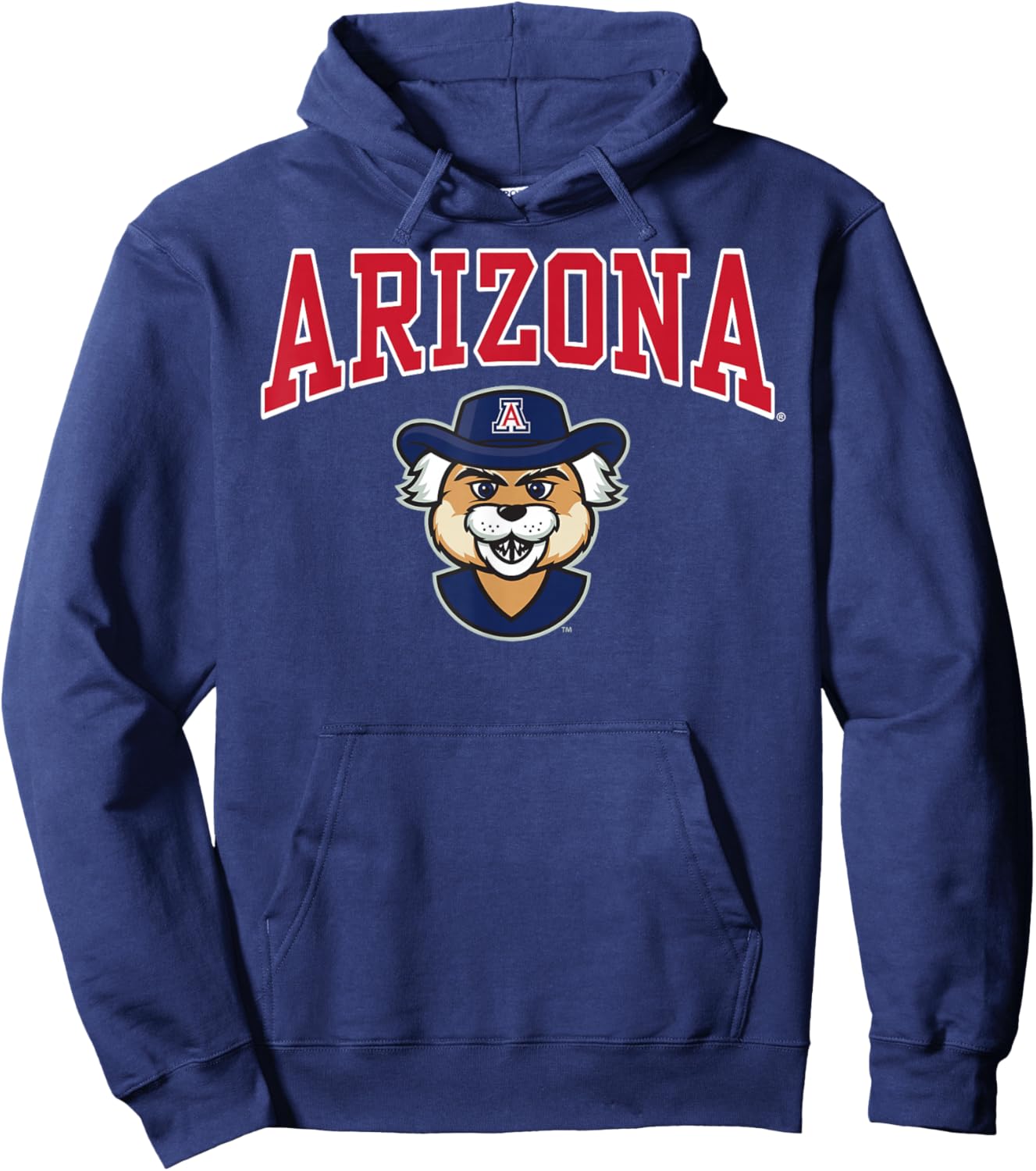 Arizona Wildcats Wilbur Mascot Officially Licensed Hoodie - Hoodie | Navy
