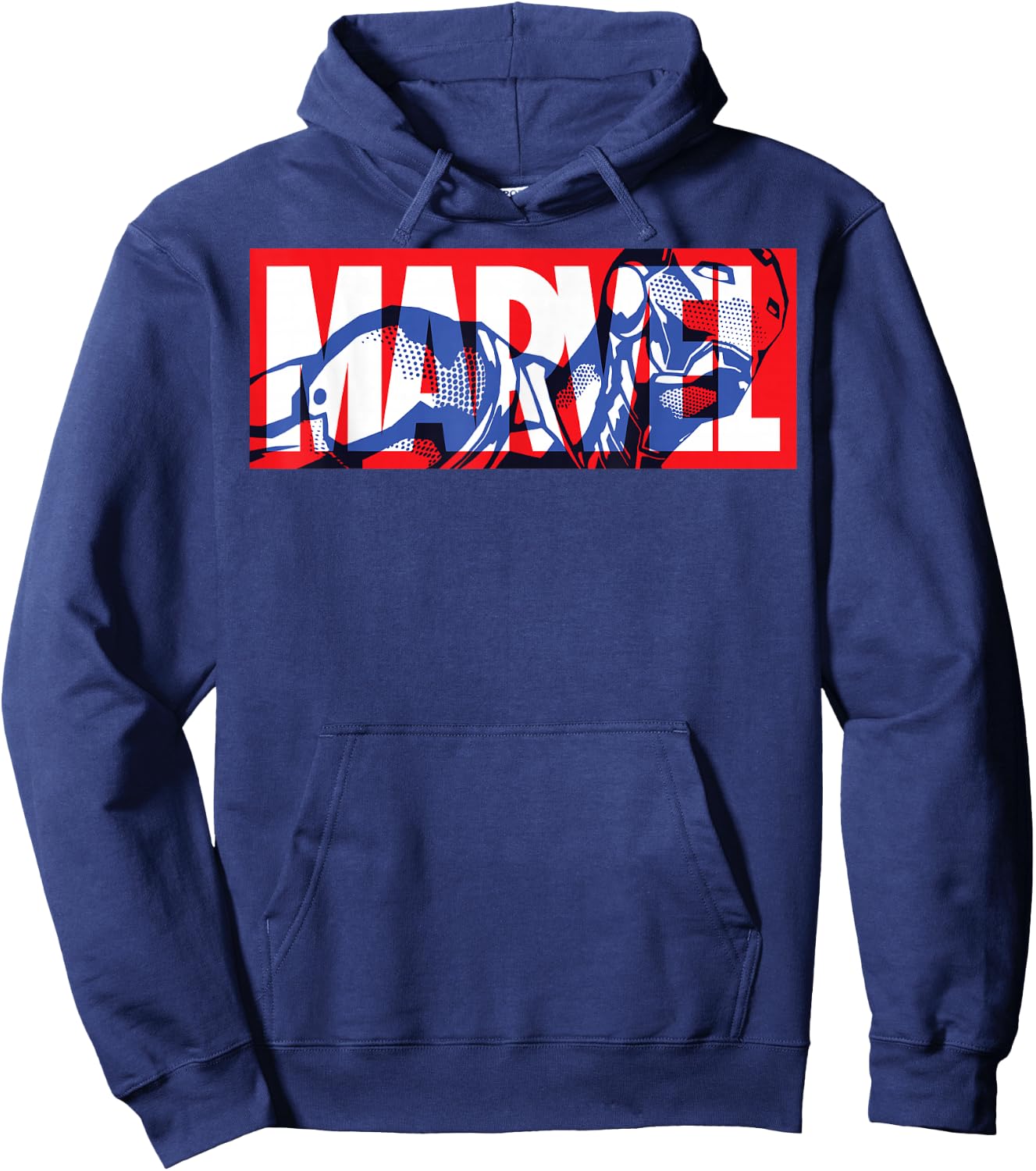 Marvel Classic Logo Iron Man Fill Hoodie - Hoodie | Navy