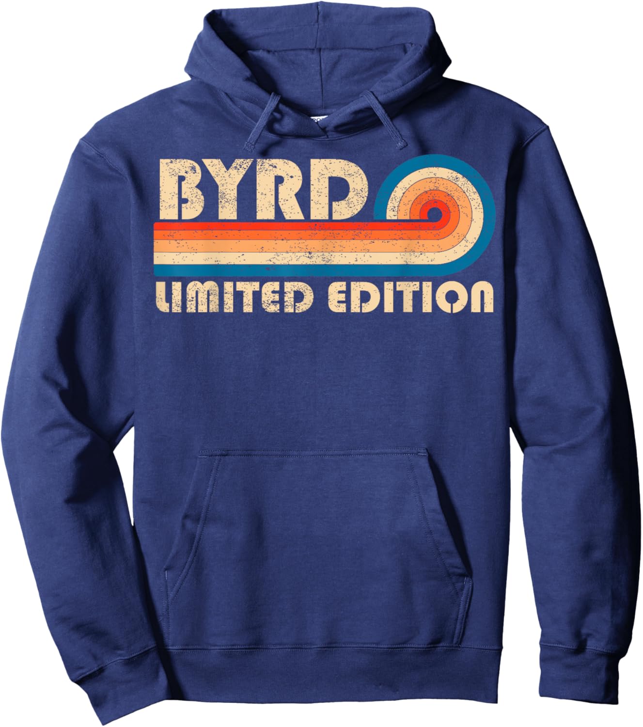BYRD Surname Retro Vintage 80s 90s Birthday Reunion Hoodie - Hoodie | Navy