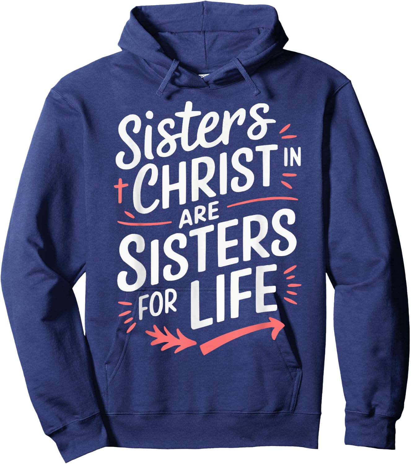 Sisters In Christ Religion Jesus Christian Women Faith Hoodie - Hoodie | Navy