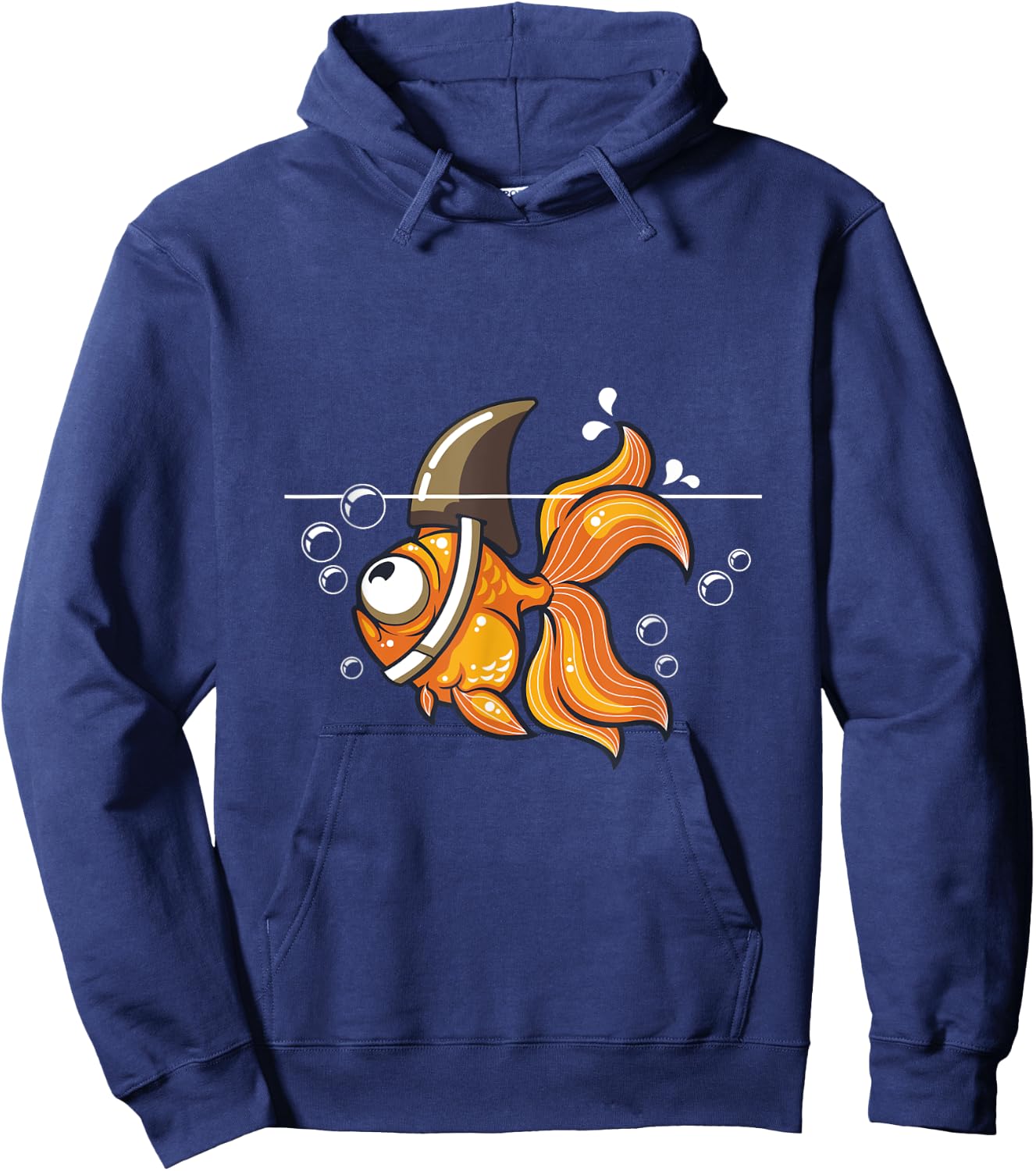Goldfish Shark Graphic Fish Water Fisherman Gift Hoodie - Hoodie | Navy