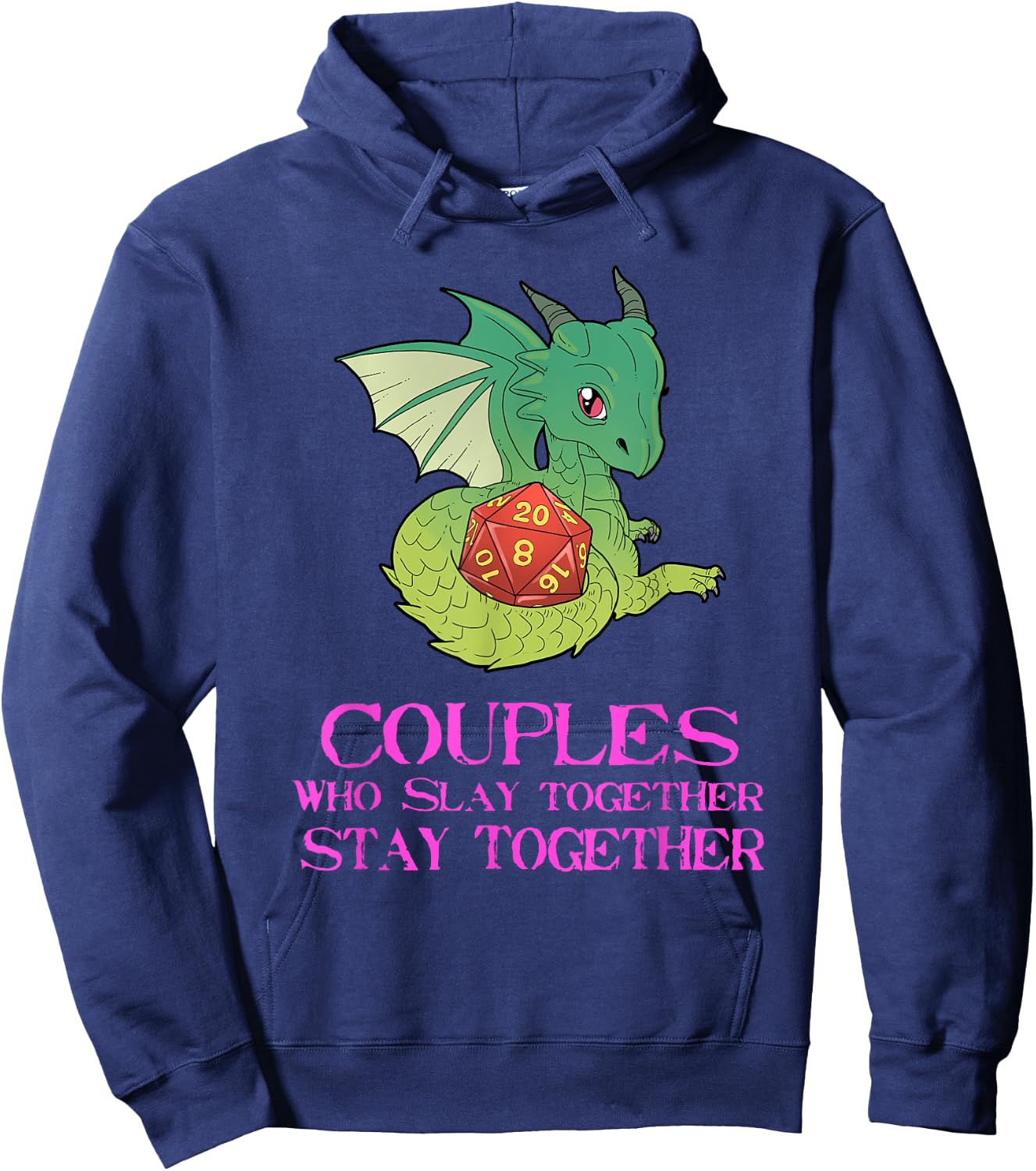 Funny Couples Tabletop Gaming Design Hoodie - Hoodie | Navy