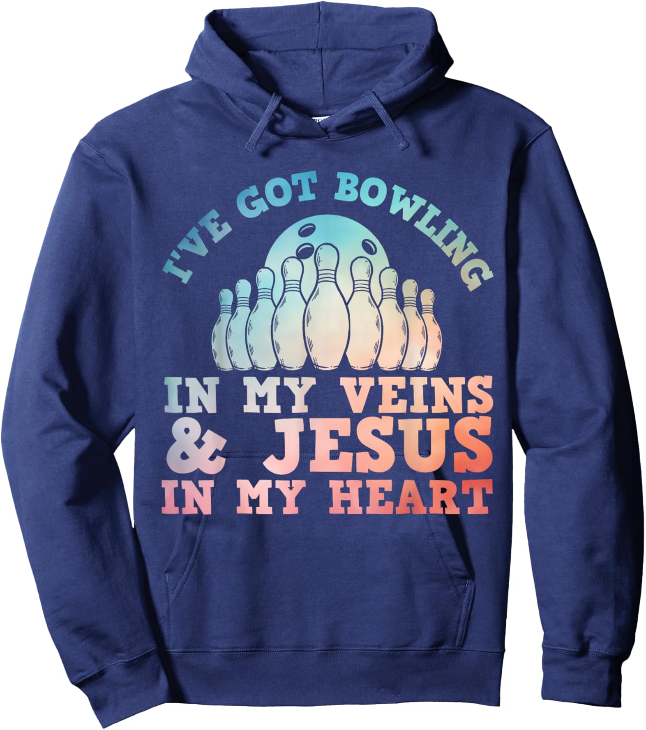 Best Bowling Design Women Jesus Christian Bowling Hoodie - Hoodie | Navy