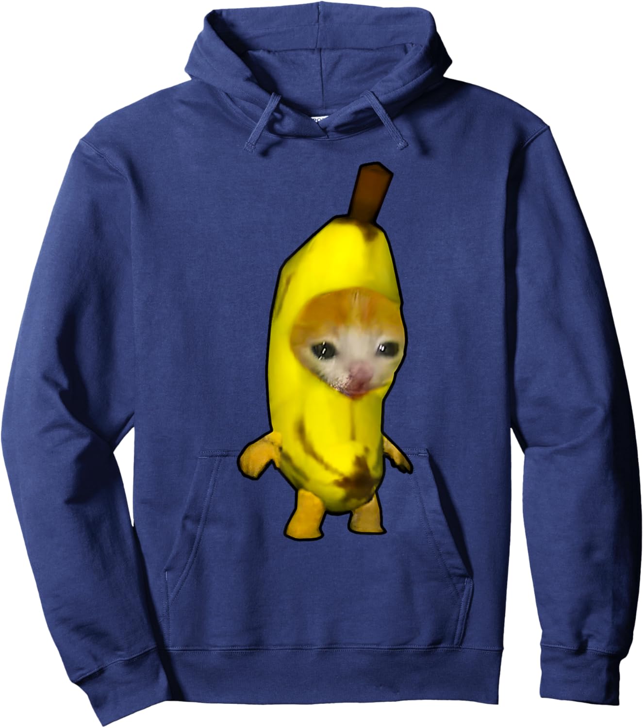 Cute Banana Cat Happy Bananacat Meme Kitty Cat Lovers Meme Hoodie - Hoodie | Navy