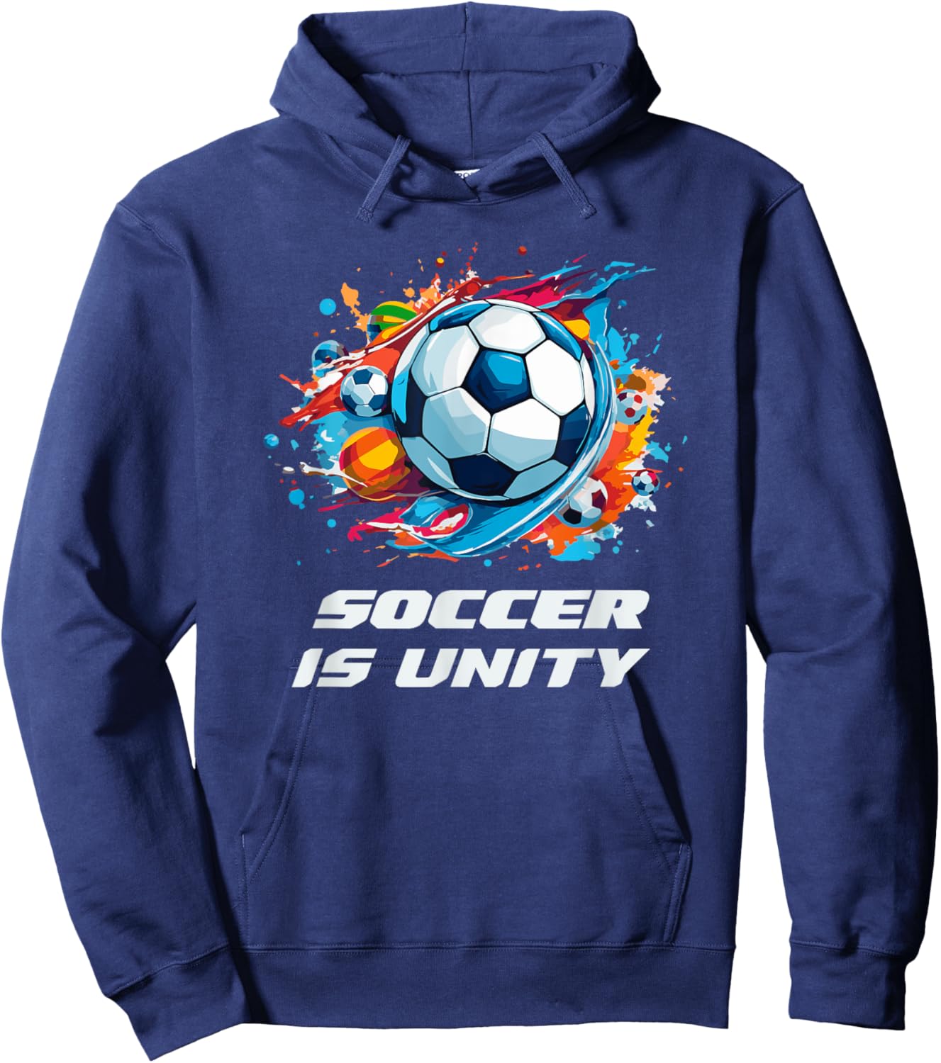 Soccer Design Collection: soccer is unity Hoodie - Hoodie | Navy