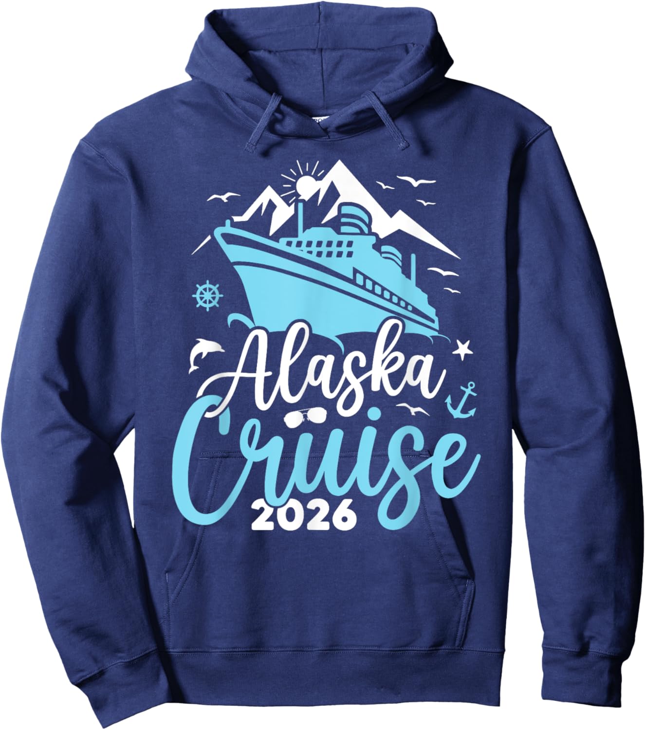 Alaska Cruise 2026 Family Summer Vacation Travel Matching Hoodie - Hoodie | Navy