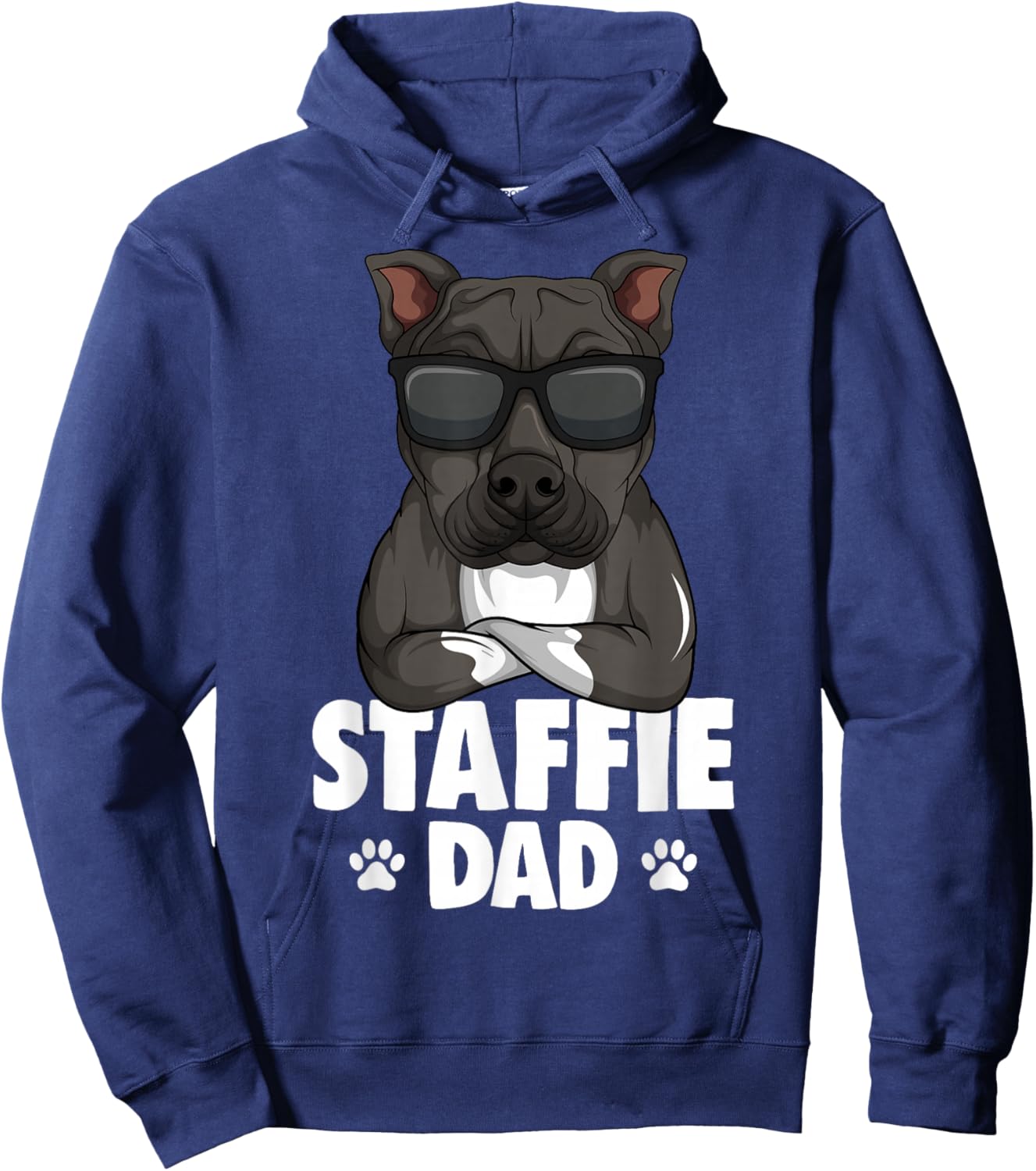 Staffordshire Bullterrier Staffie Dad Hunde Hoodie - Hoodie | Navy