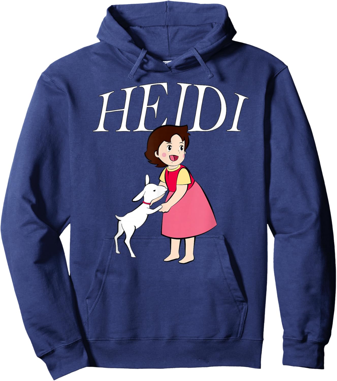 Heidi with Goat Cute Cartoon TV Series with Logo Hoodie - Hoodie | Navy