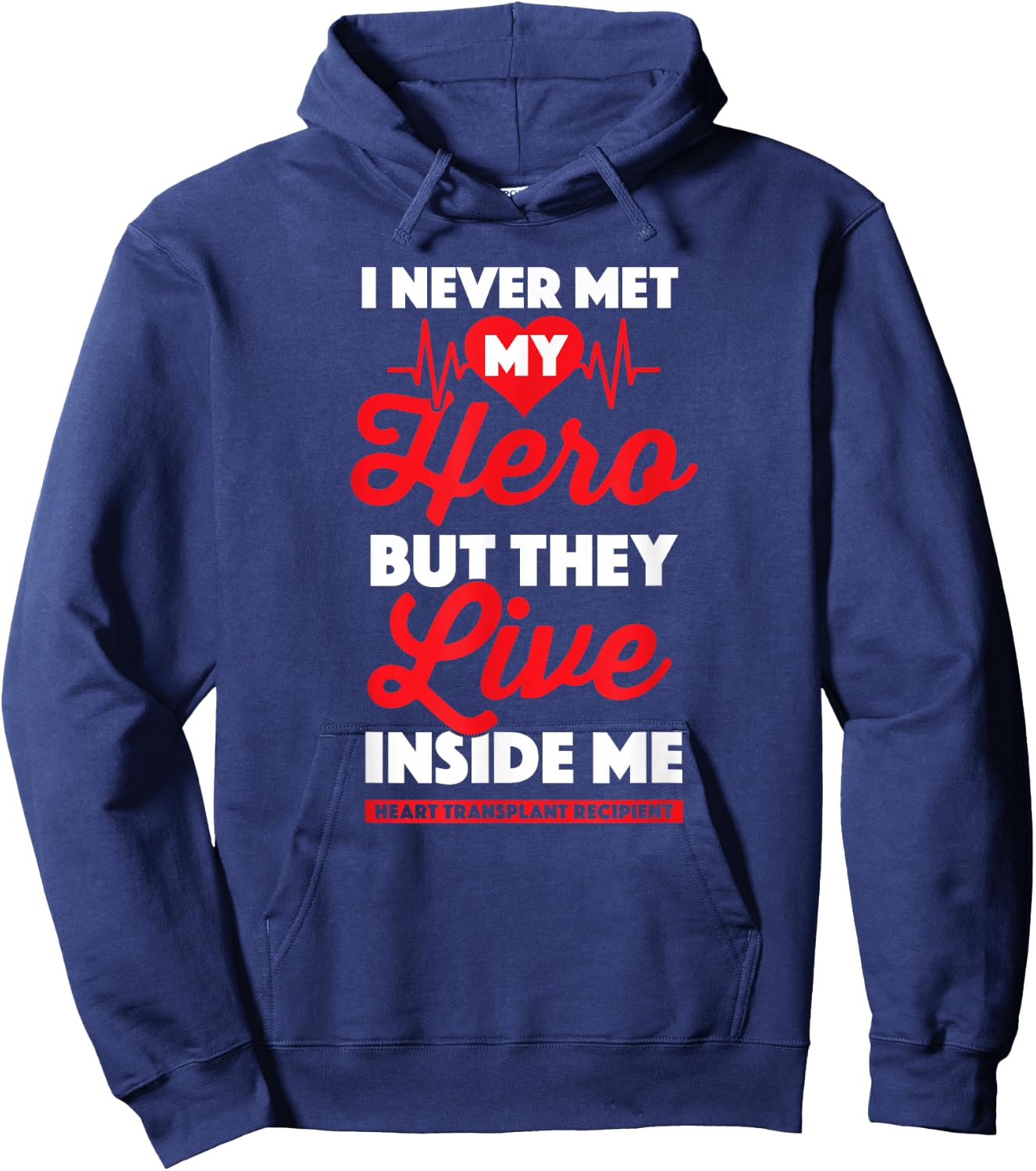 Gift Organ Recipient - Heart Transplant Survivor Hoodie - Hoodie | Navy