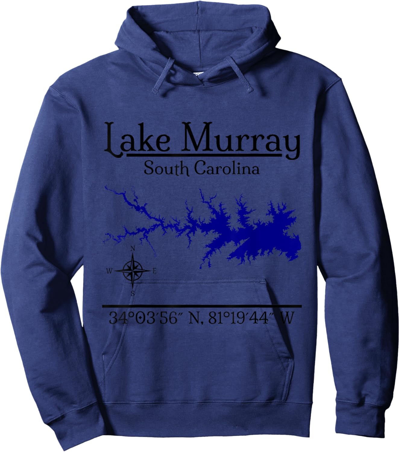 Lake Murray - South Carolina Hoodie - Hoodie | Navy