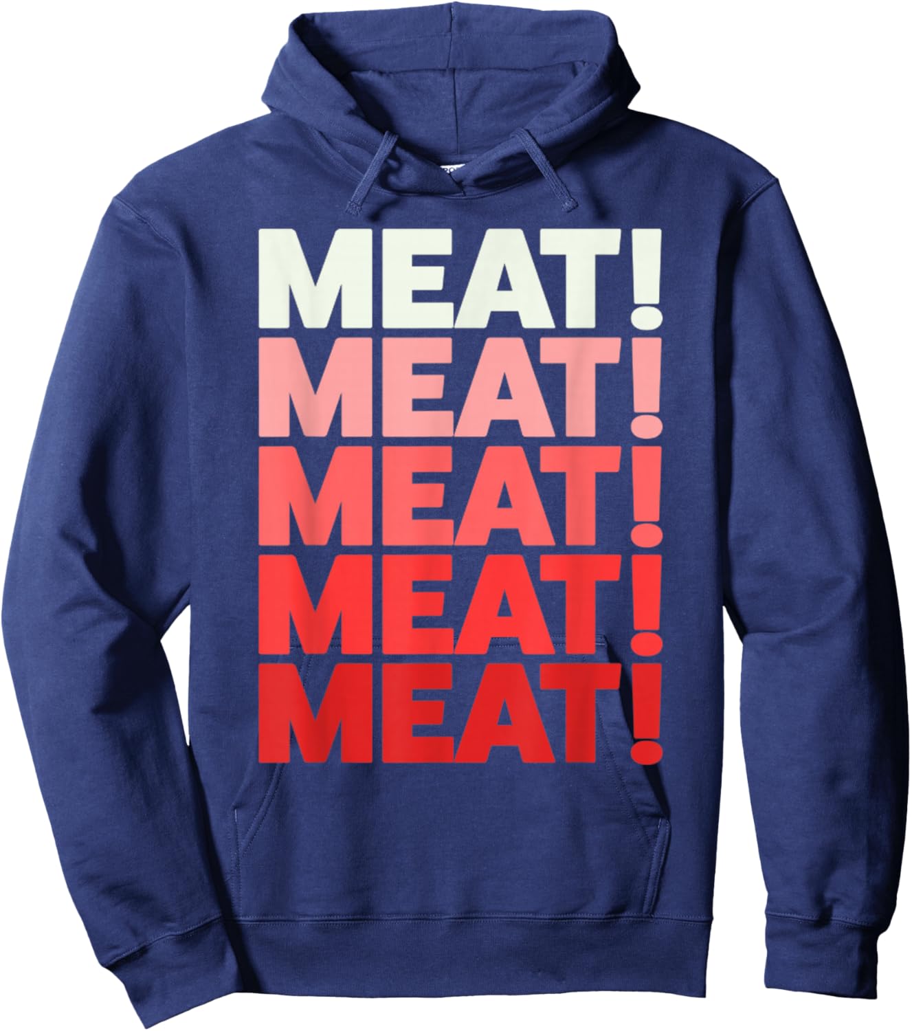 Funny Meat Raffle Shirt - Black Adults - Small - Short Sleeve - - Cotton Blend - Modern Retro Animal Print - Spring - 1 Count - No Pockets - Lace Embellishment Hoodie - Hoodie | Navy
