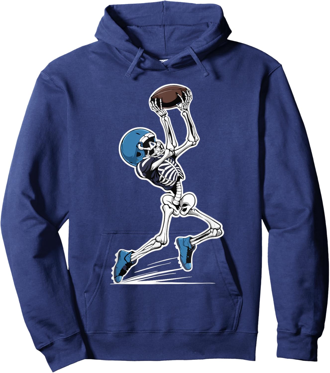 Skeleton Football Halloween Men Boys Women Football Fan Hoodie - Hoodie | Navy