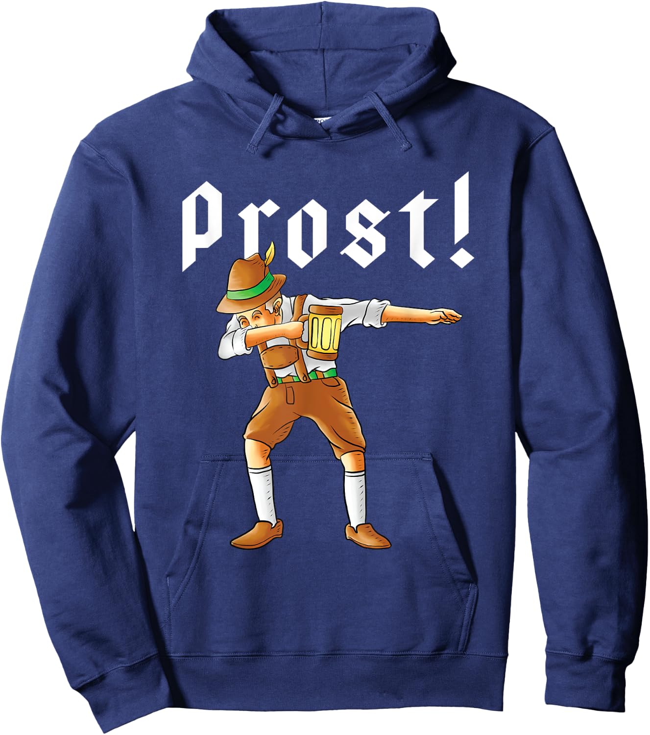 Dabbing German With Beer & Lederhosen Dab Dance Oktoberfest Hoodie - Hoodie | Navy