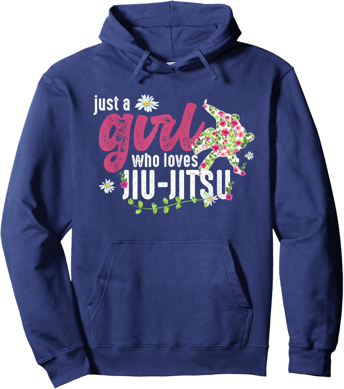 Just A Girl Who Loves Jiu-Jitsu - Jiu-Jitsu Fighter Hoodie - Hoodie | Navy
