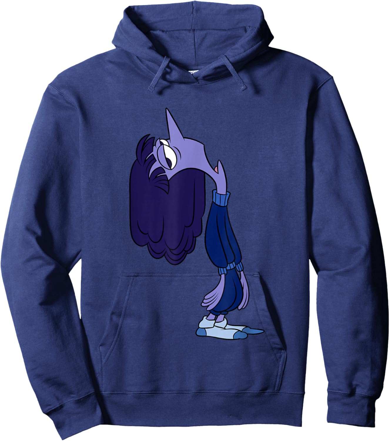 Disney Pixar Inside Out 2 Ennui Laziness Big Chest Portrait Hoodie - Hoodie | Navy