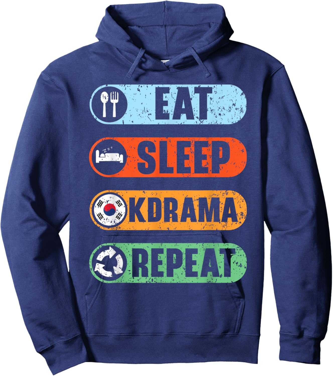 K Drama Oppa Korean Drama Finger Heart Saranghae K-Drama Hoodie - Hoodie | Navy